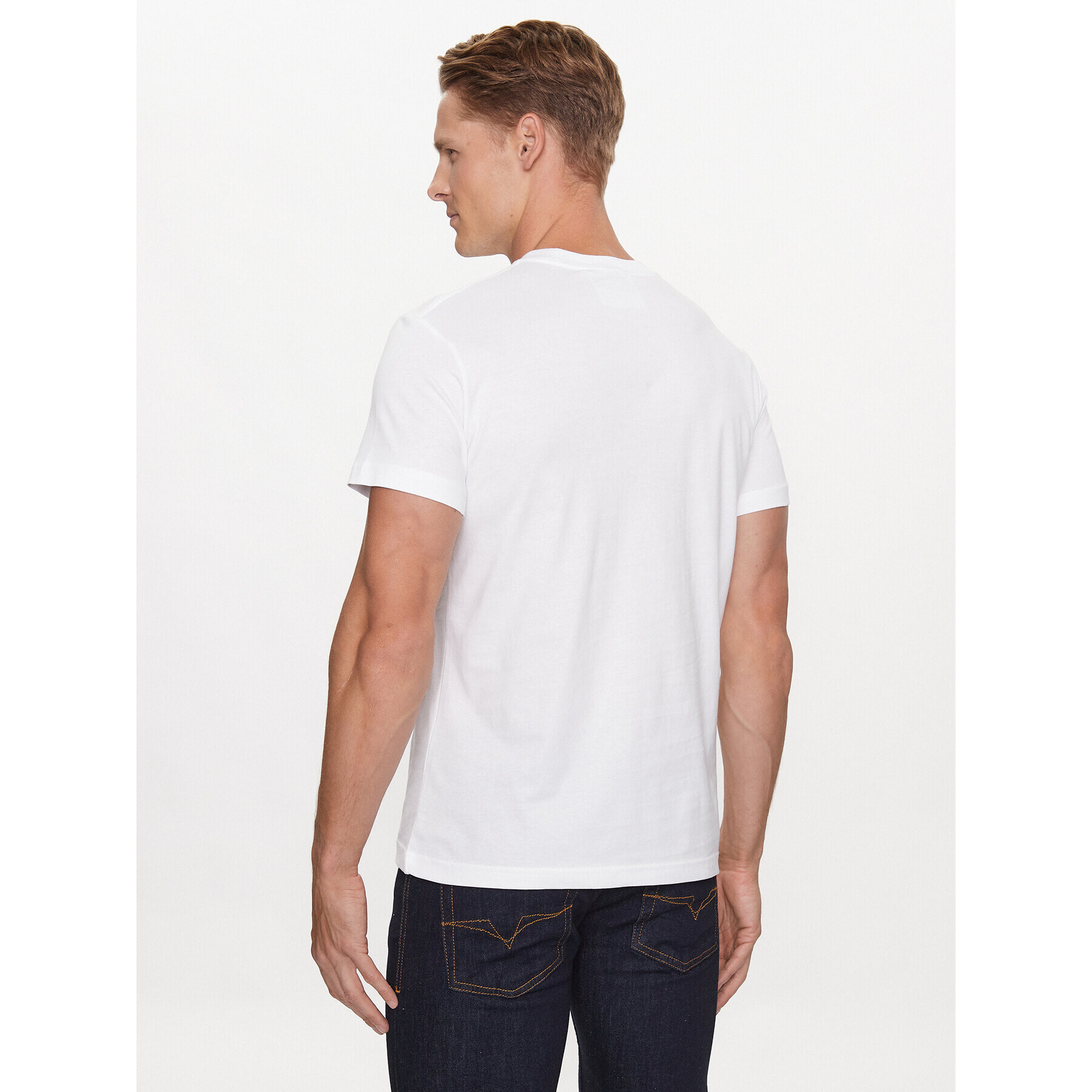 Versace Jeans Couture Тишърт 75GAHT06 Бял Regular Fit - Pepit.bg