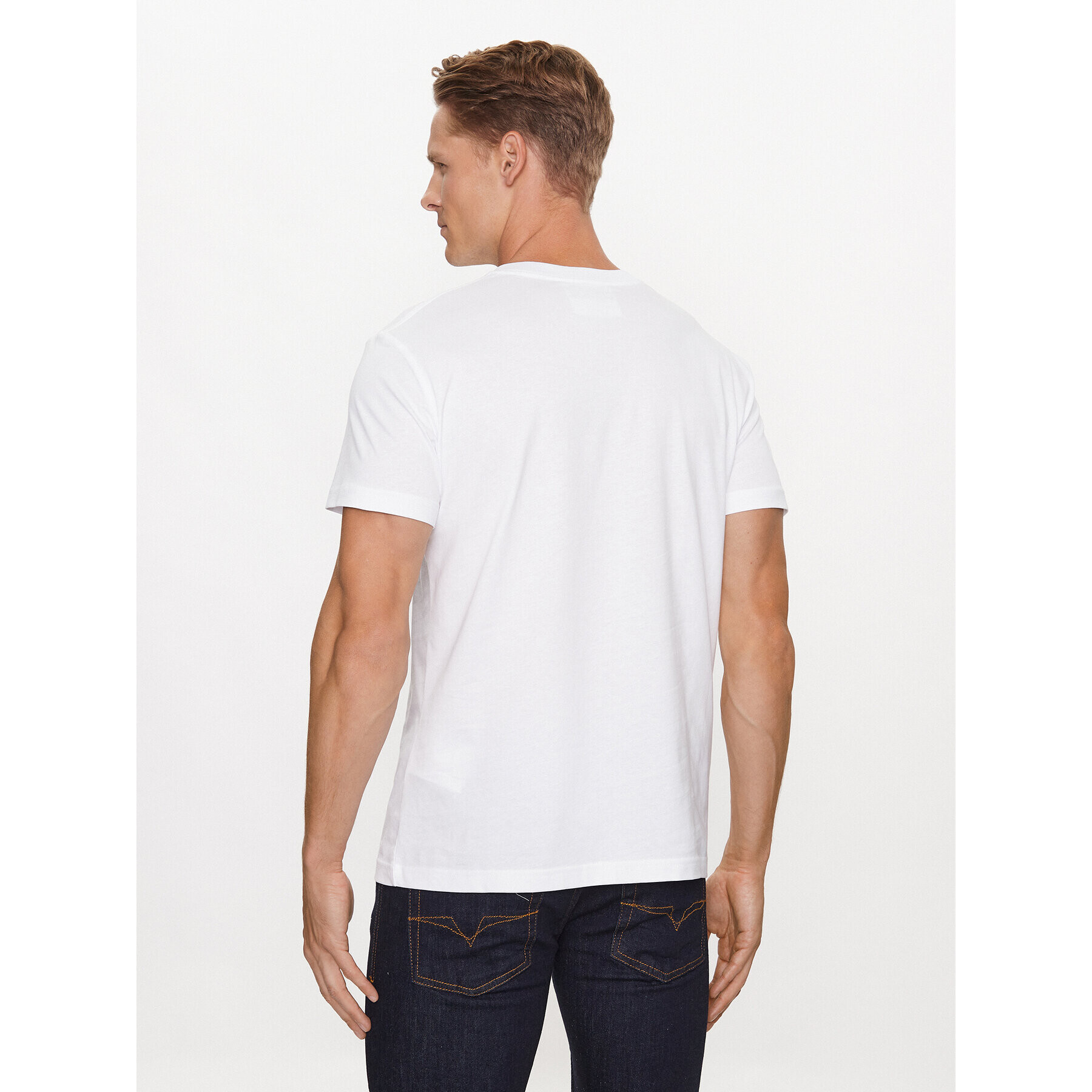 Versace Jeans Couture Тишърт 75GAHT07 Бял Regular Fit - Pepit.bg
