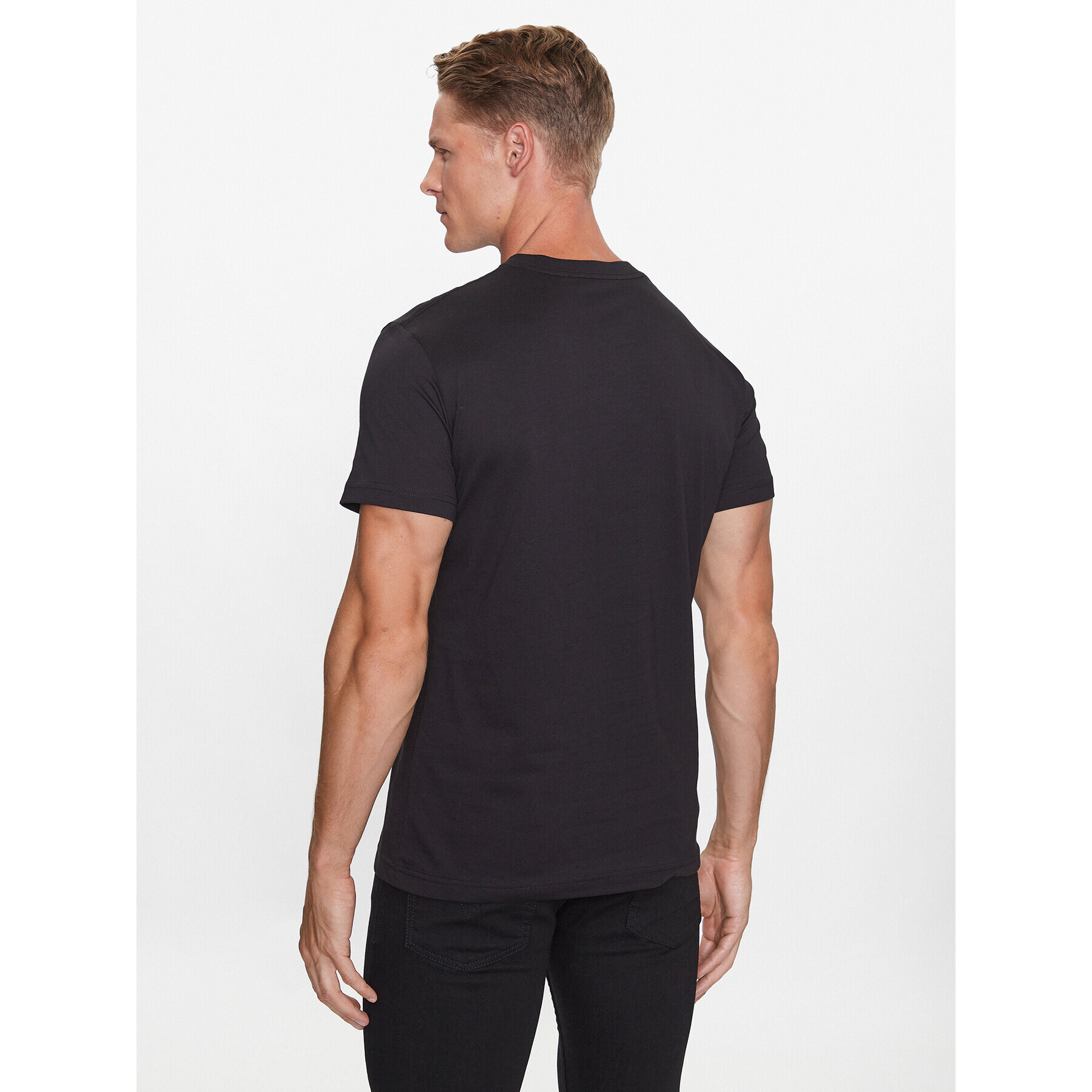 Versace Jeans Couture Тишърт 75GAHT12 Черен Regular Fit - Pepit.bg