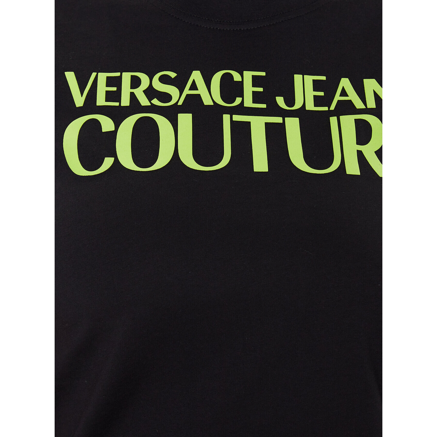 Versace Jeans Couture Тишърт Logo 74HAHT03 Черен Regular Fit - Pepit.bg