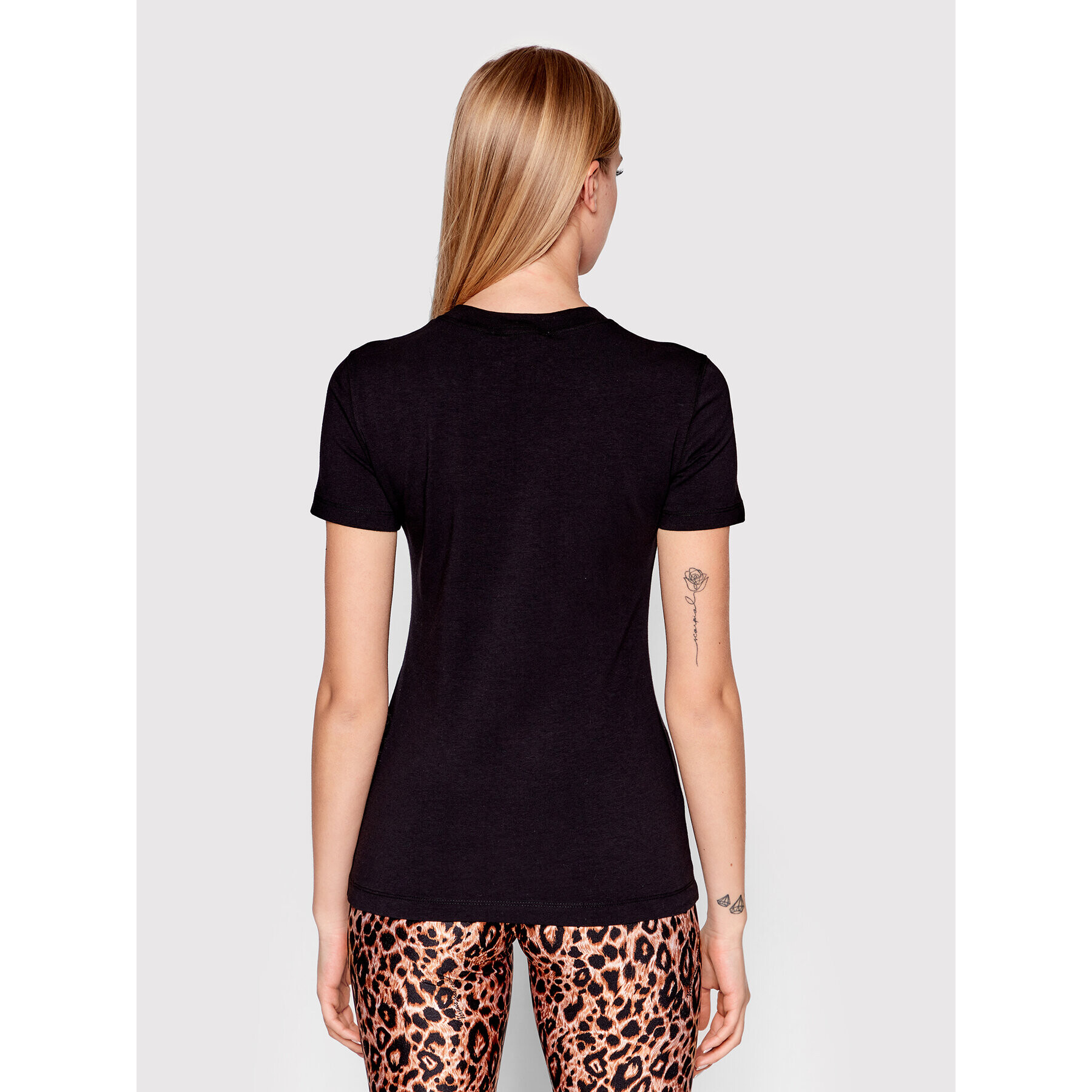 Versace Jeans Couture Тишърт Mirror 72HAHG01 Черен Regular Fit - Pepit.bg