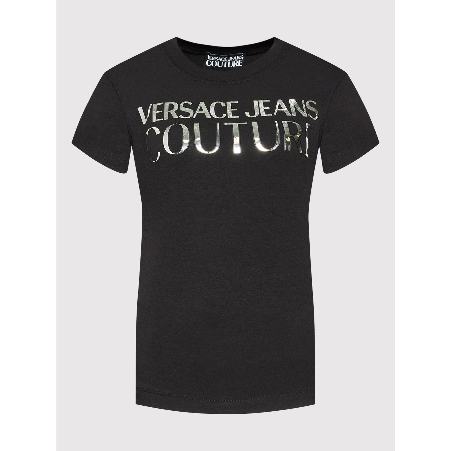Versace Jeans Couture Тишърт Mirror 72HAHG01 Черен Regular Fit - Pepit.bg