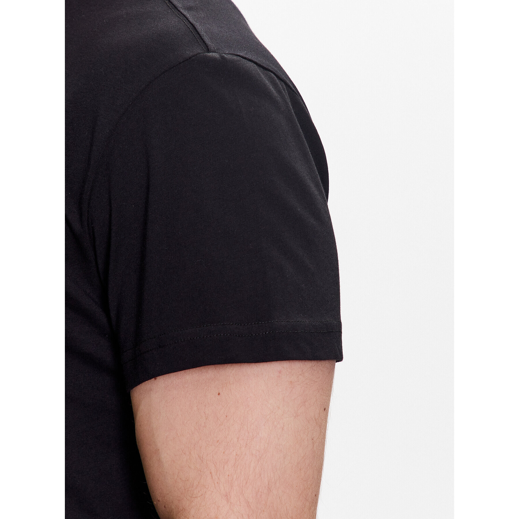 Versace Jeans Couture Тишърт Piece Text Foil 74GAHG02 Черен Regular Fit - Pepit.bg