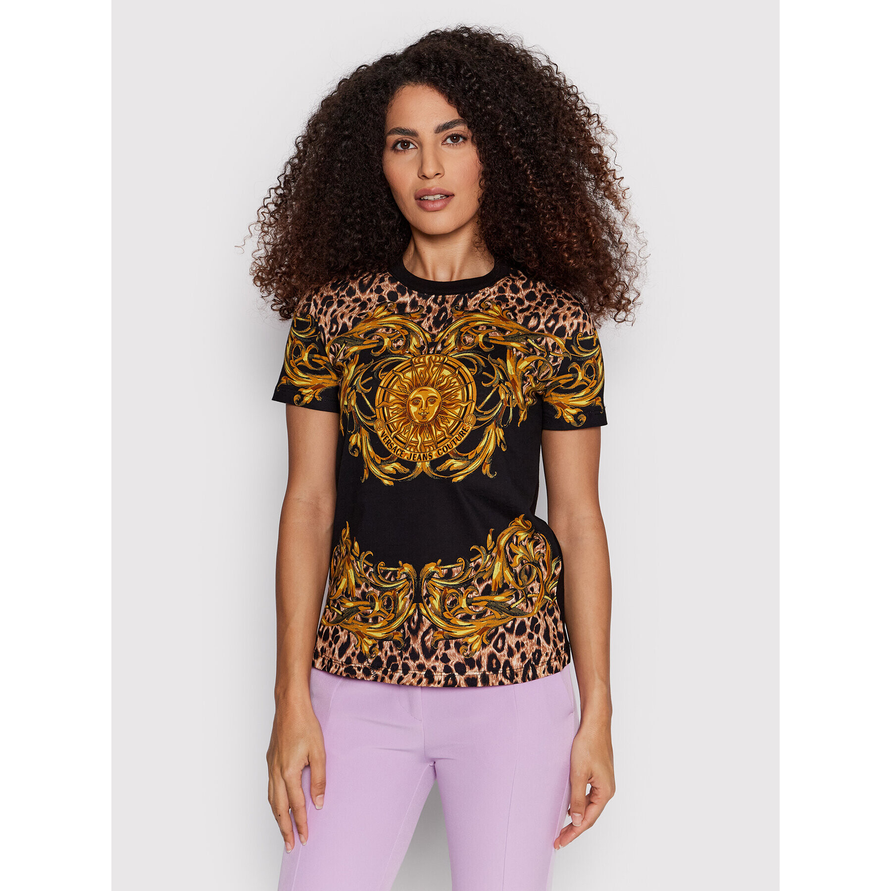 Versace Jeans Couture Тишърт Placed 72HAH6A3 Цветен Regular Fit - Pepit.bg