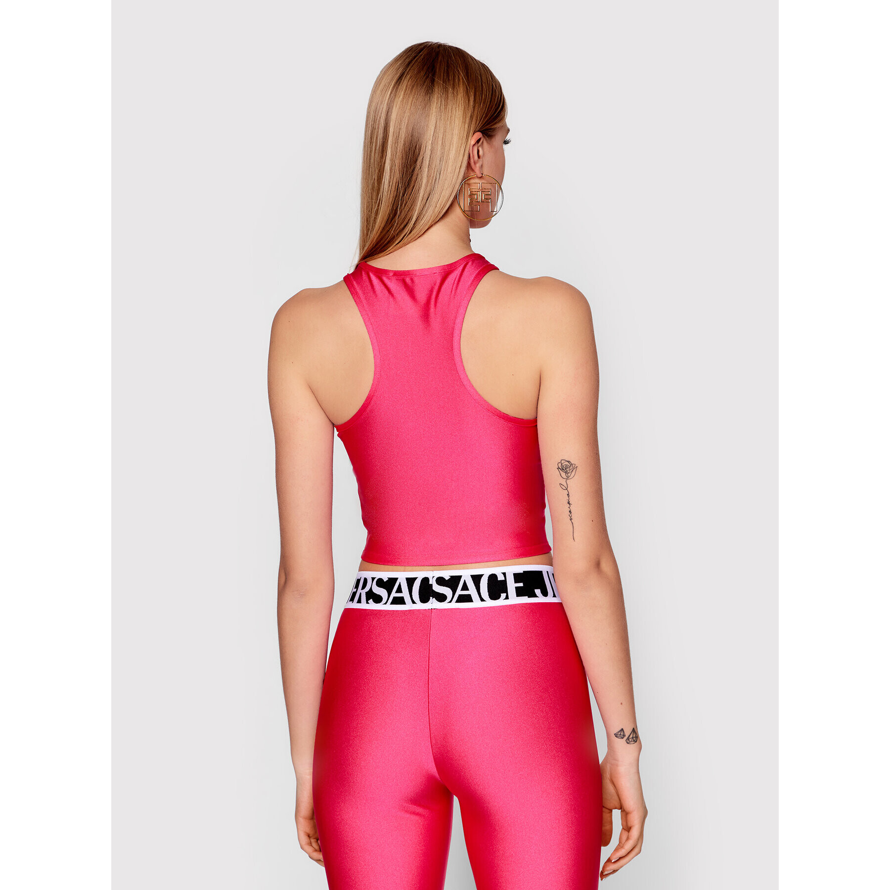 Versace Jeans Couture топ 72HAM601 Розов Slim Fit - Pepit.bg