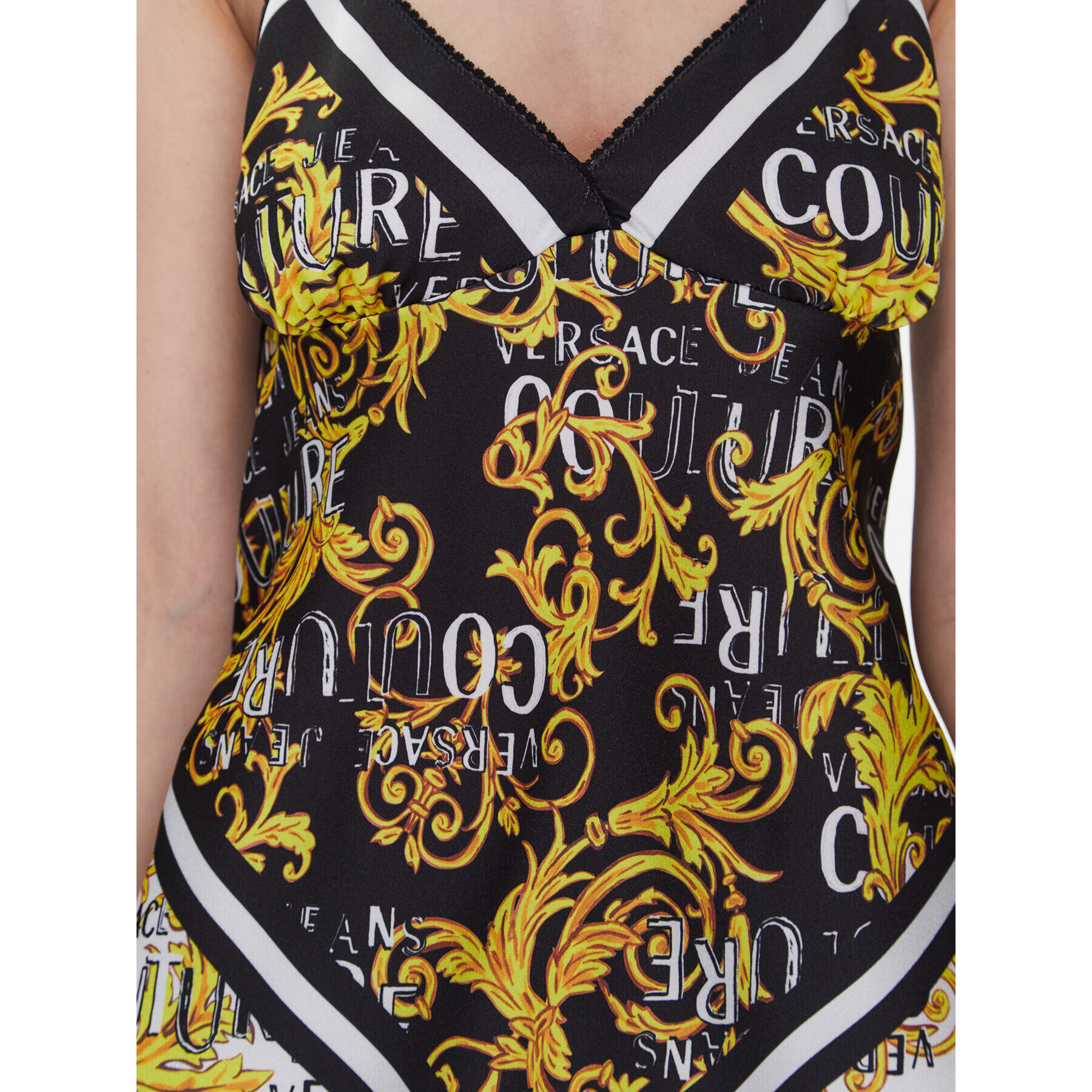 Versace Jeans Couture топ 74HAM2A5 Черен Regular Fit - Pepit.bg