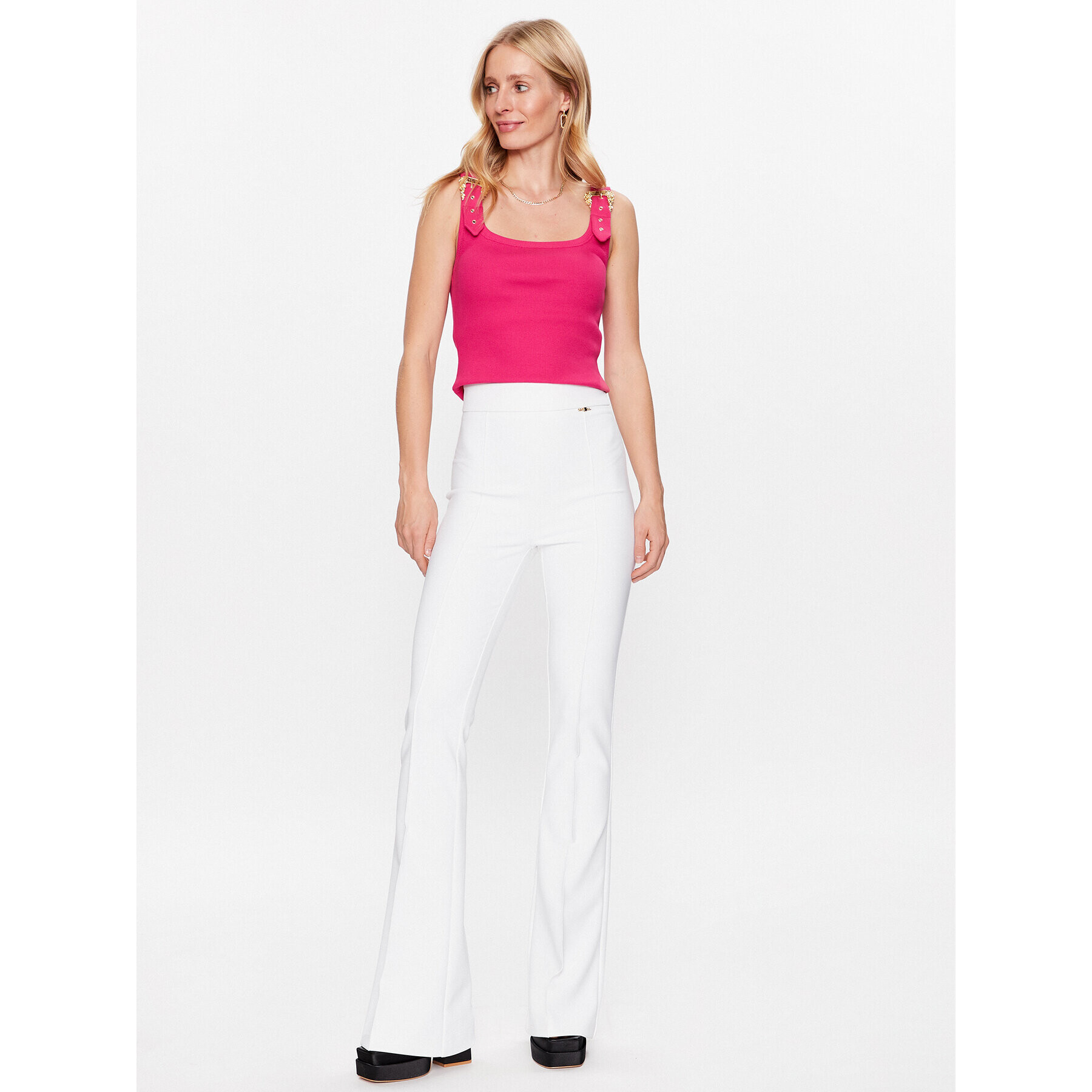 Versace Jeans Couture топ 74HAM619 Виолетов Regular Fit - Pepit.bg