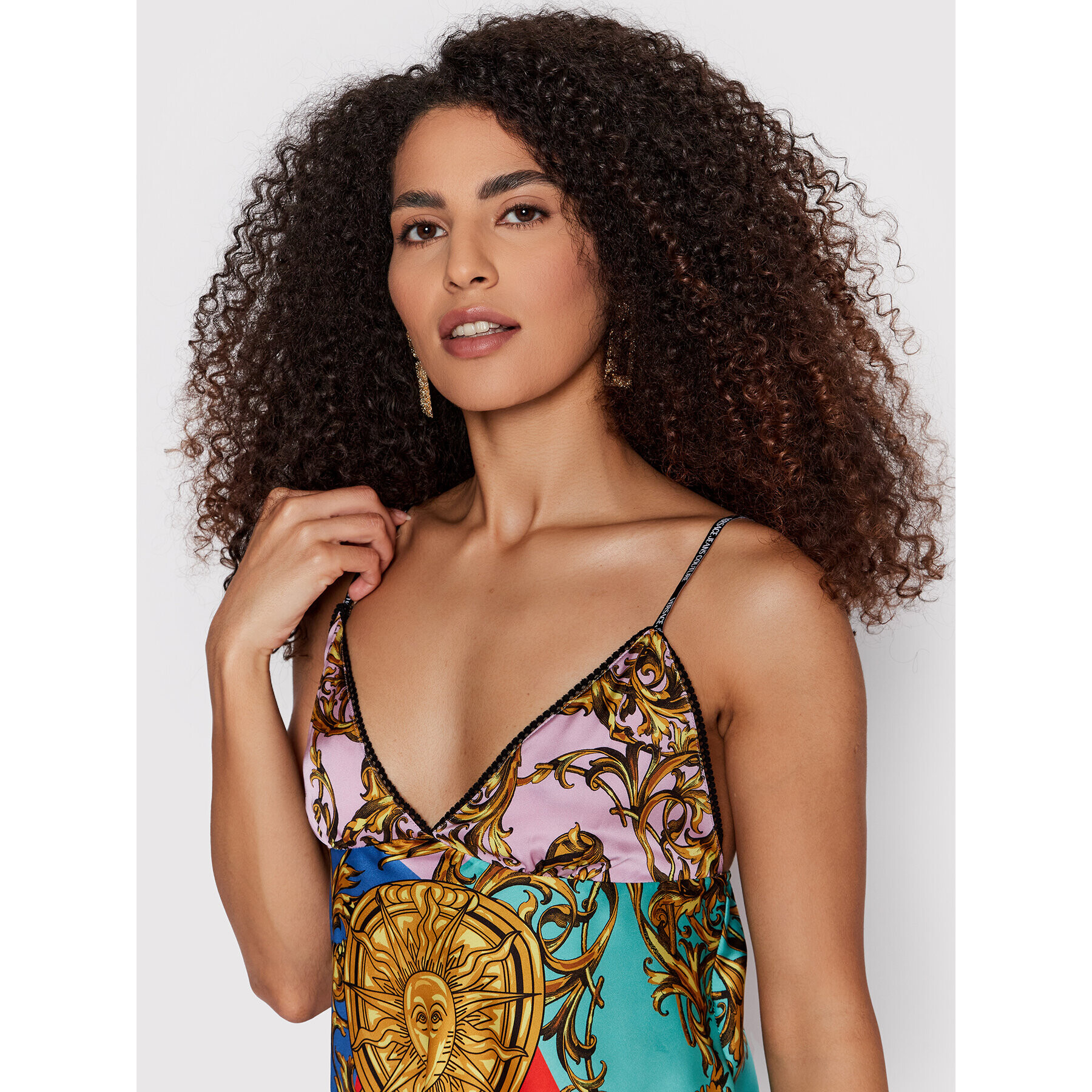 Versace Jeans Couture топ Garland Sun Baby Doll 72HAM230 Цветен Regular Fit - Pepit.bg