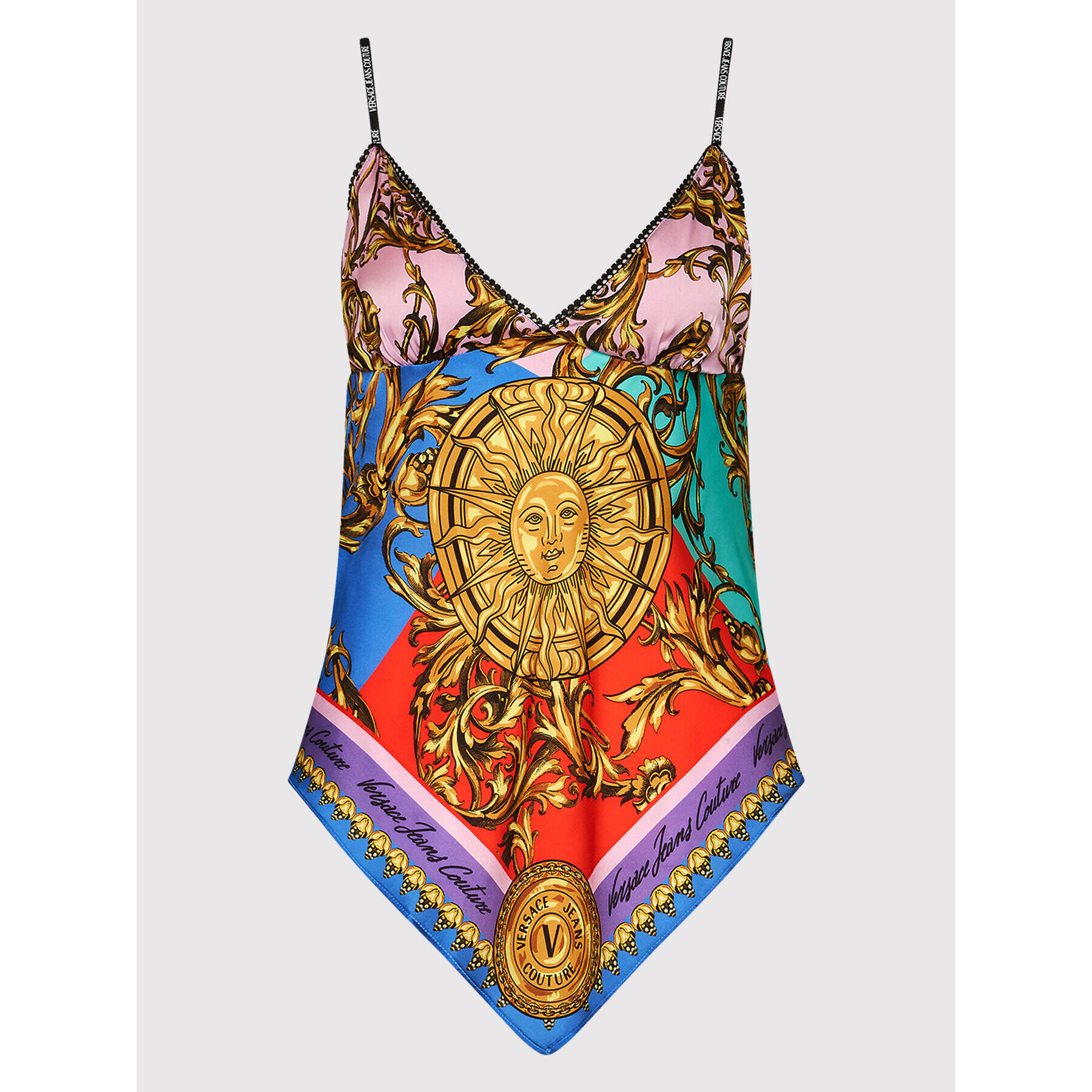 Versace Jeans Couture топ Garland Sun Baby Doll 72HAM230 Цветен Regular Fit - Pepit.bg