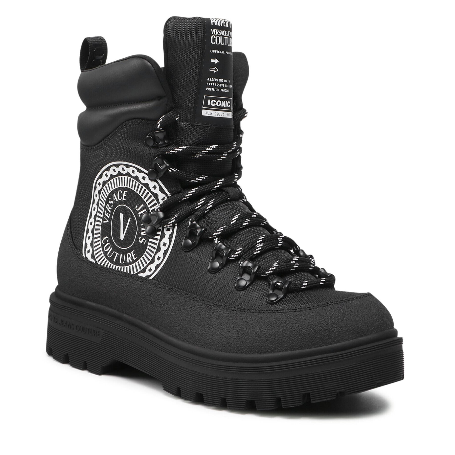 Versace Jeans Couture Туристически oбувки 71YA3S30 Черен - Pepit.bg