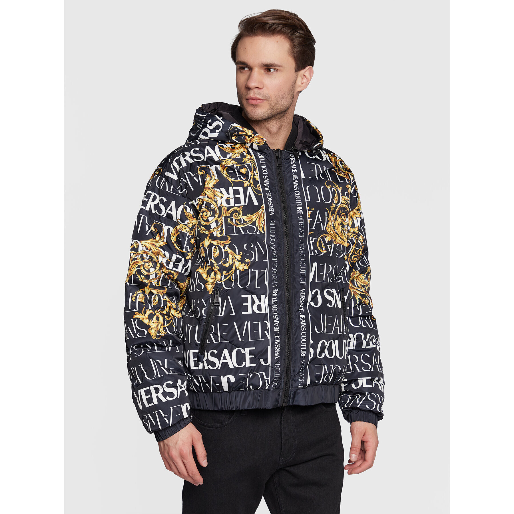 Versace Jeans Couture Зимно яке 73GAU416 Черен Regular Fit - Pepit.bg