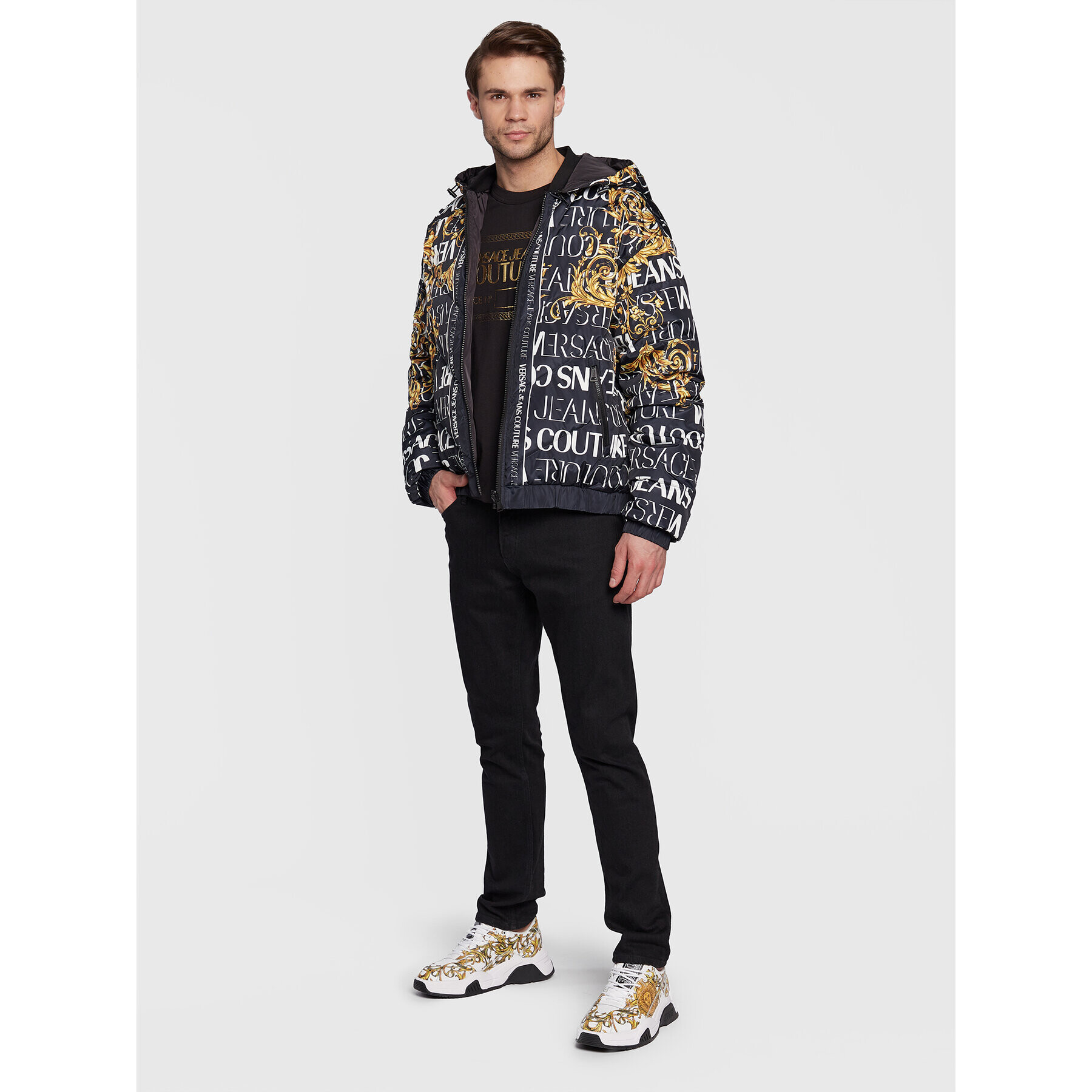 Versace Jeans Couture Зимно яке 73GAU416 Черен Regular Fit - Pepit.bg