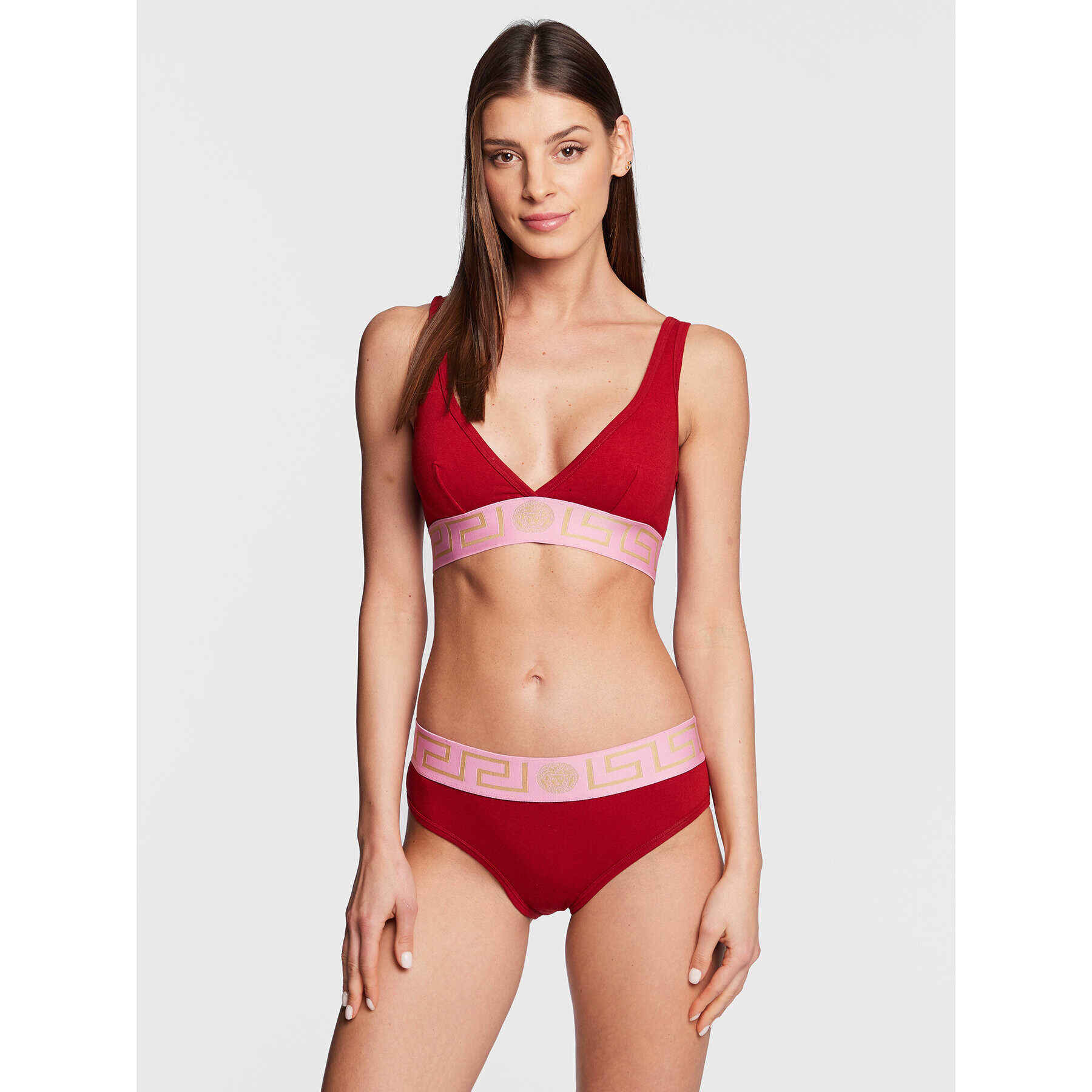 Versace Класически дамски бикини Greca 1001381 Червен - Pepit.bg