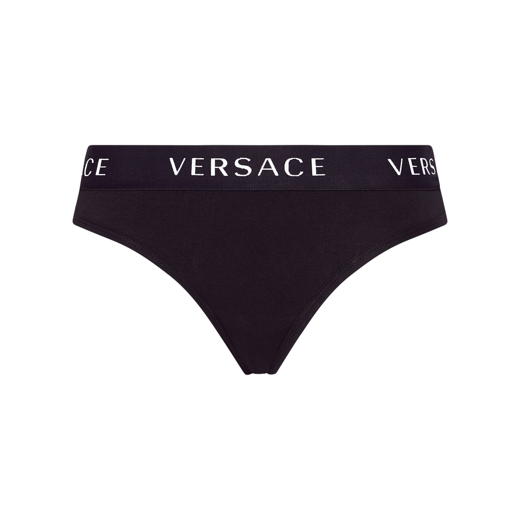 Versace Класически дамски бикини Logo AUD04071 Черен - Pepit.bg