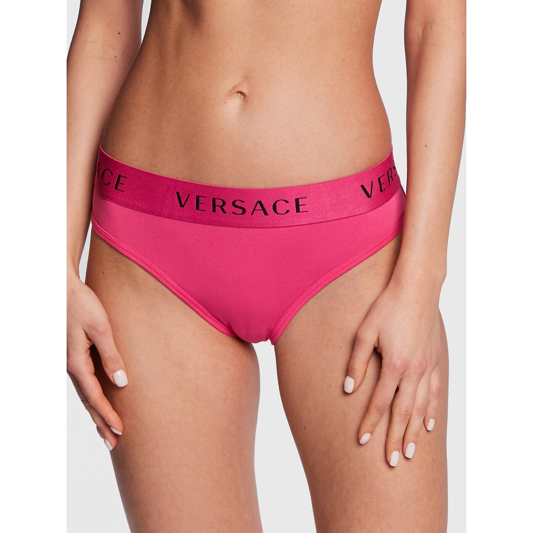 Versace Класически дамски бикини Logo AUD04071 Розов - Pepit.bg