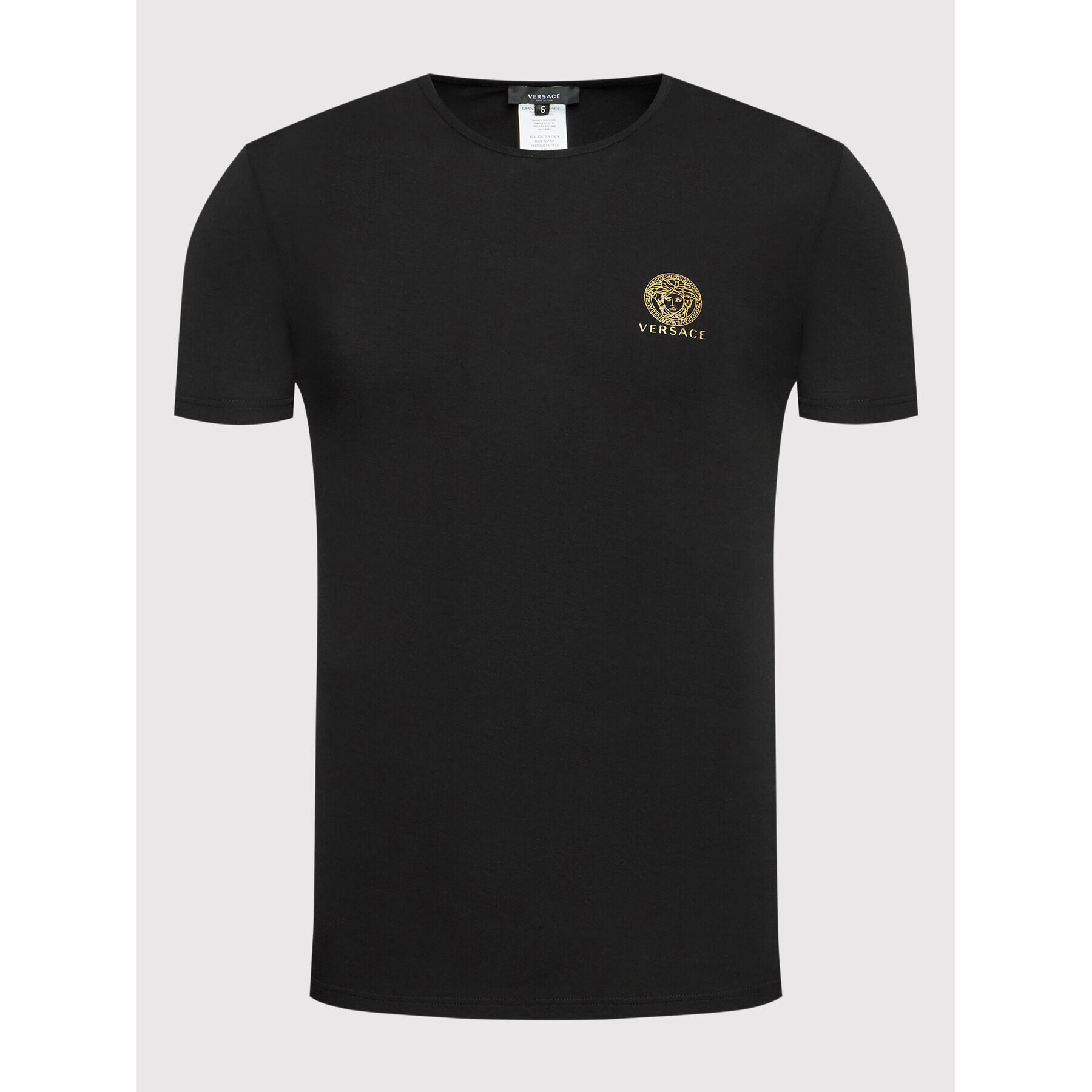 Versace Комплект 2 тишъртки AU10193 Черен Slim Fit - Pepit.bg