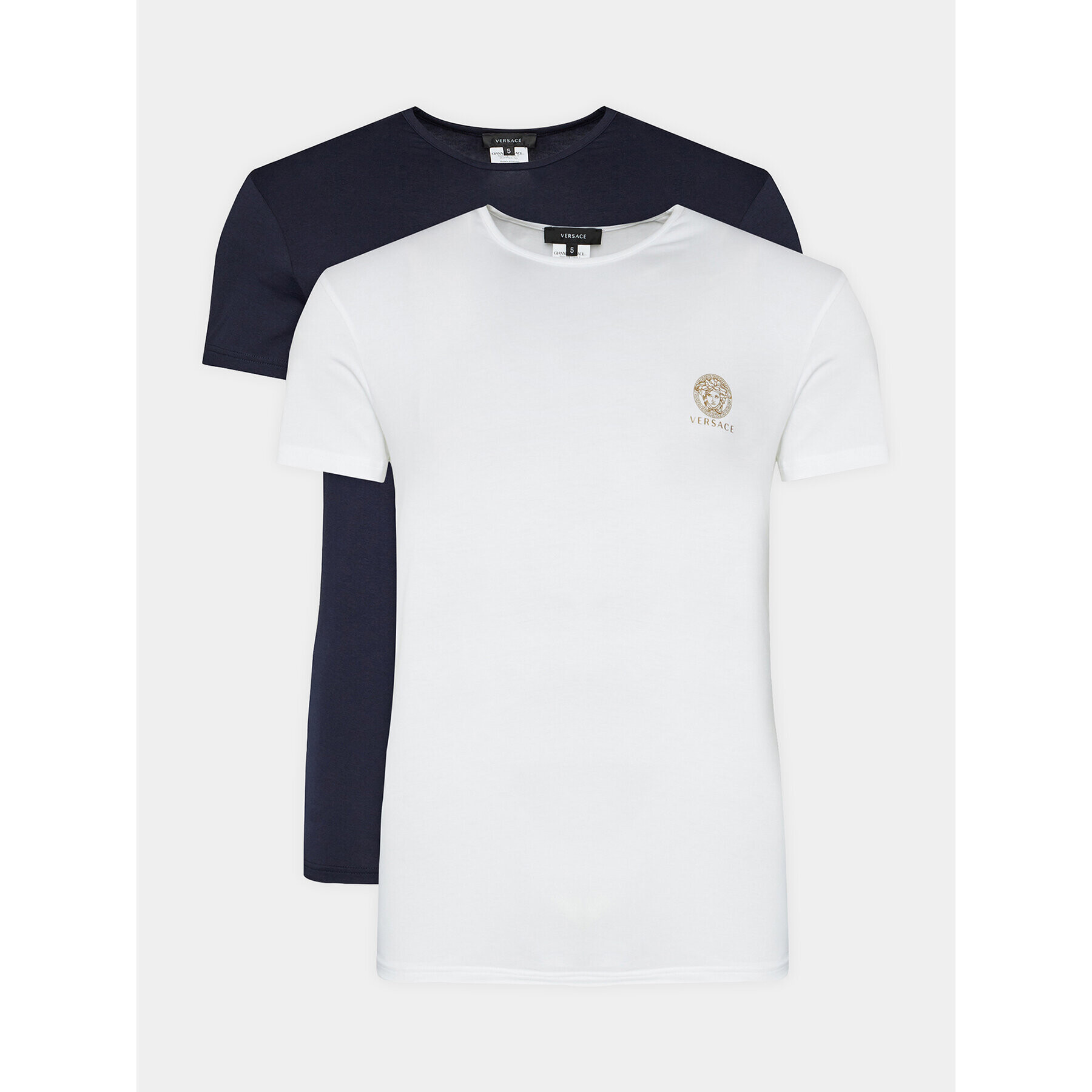 Versace Комплект 2 тишъртки AU10193 Цветен Slim Fit - Pepit.bg