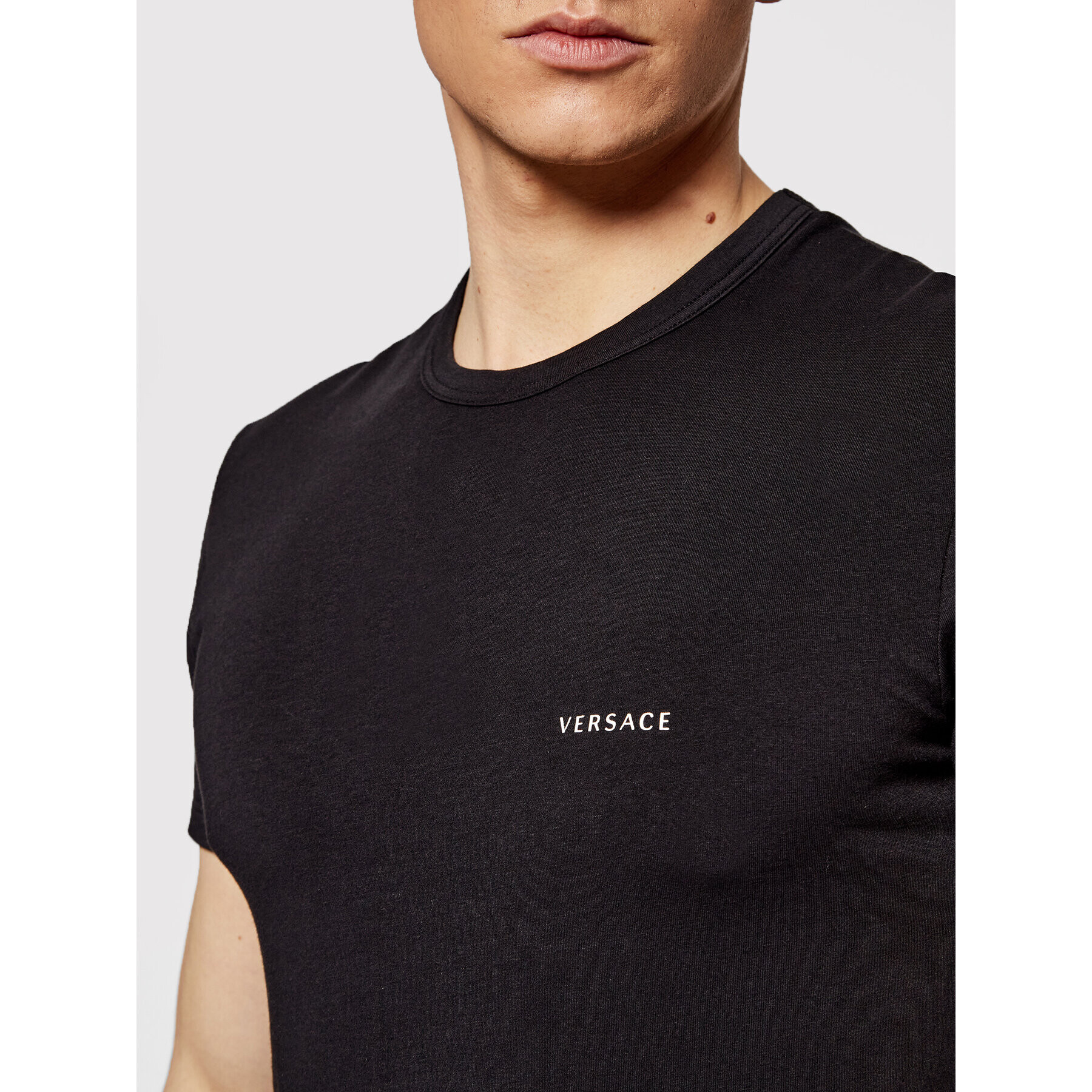 Versace Комплект 2 тишъртки Intimo AU04023 Черен Slim Fit - Pepit.bg