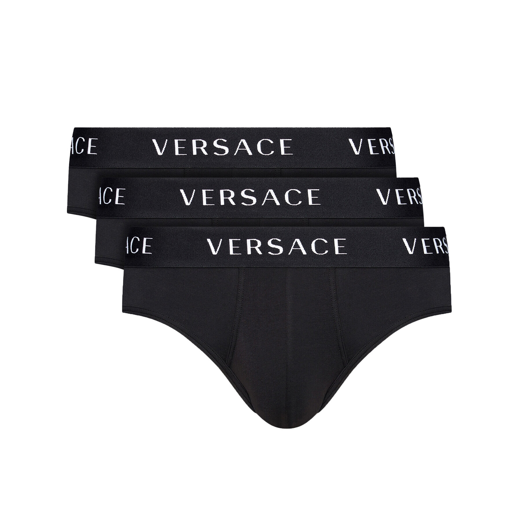 Versace Комплект 3 чифта слипове Basso AU04319 Черен - Pepit.bg