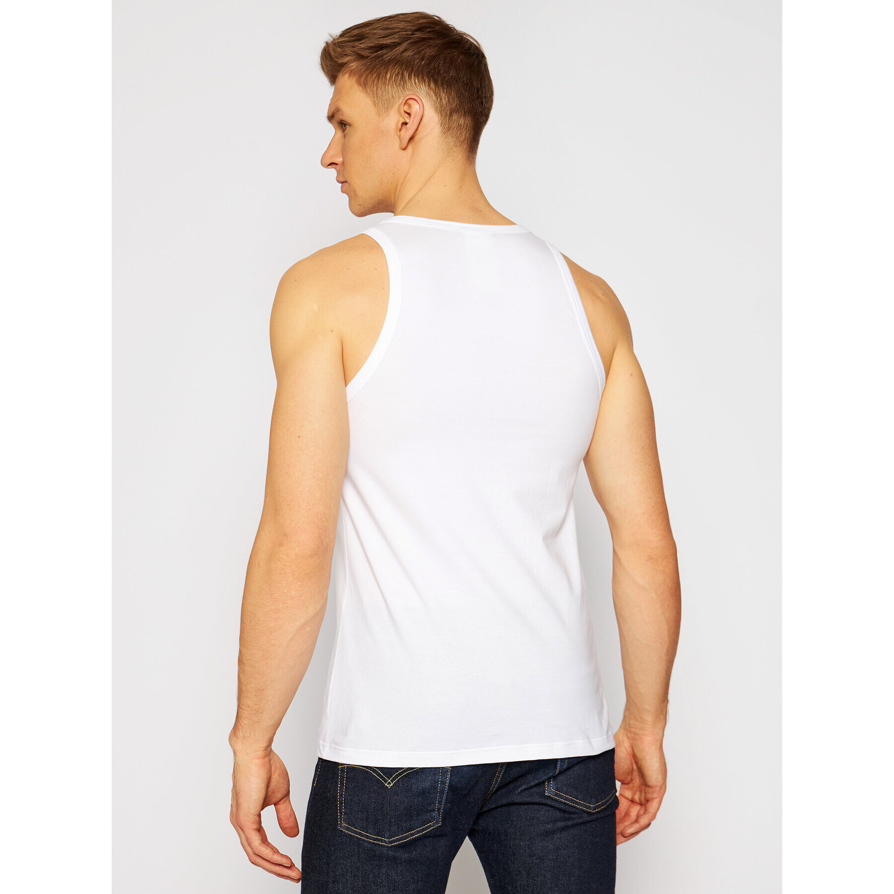 Versace Мъжки топ Medusa AUU01012 Бял Regular Fit - Pepit.bg