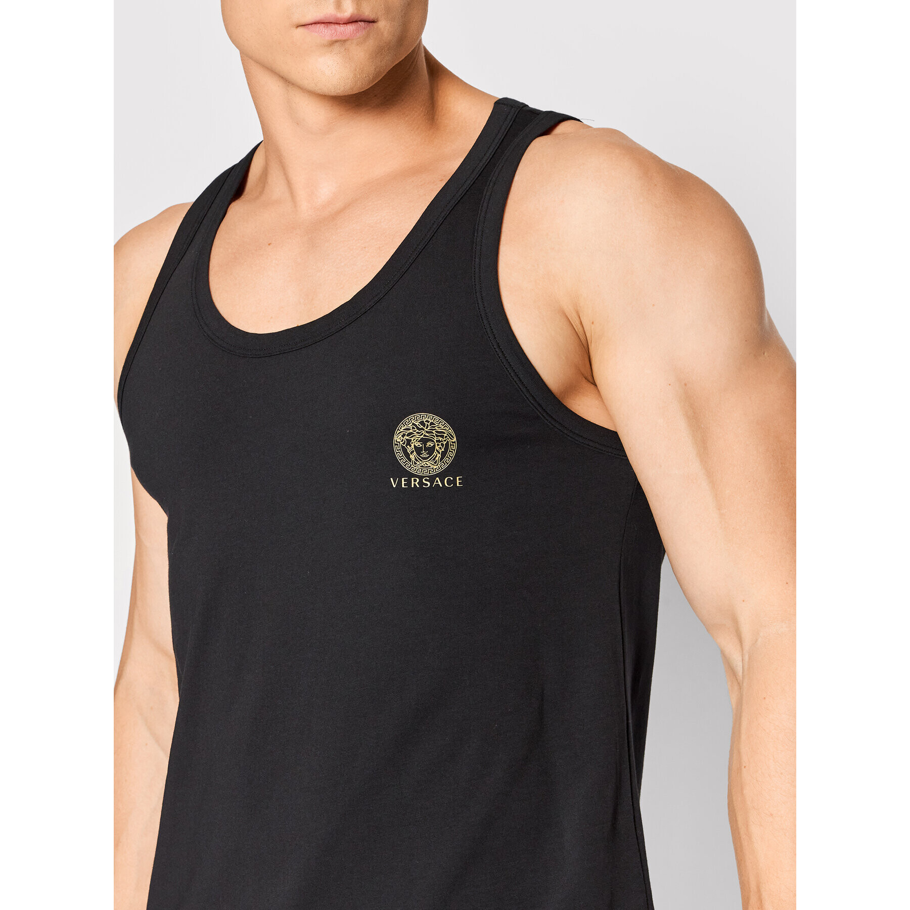 Versace Мъжки топ Medusa AUU01012 Черен Regular Fit - Pepit.bg