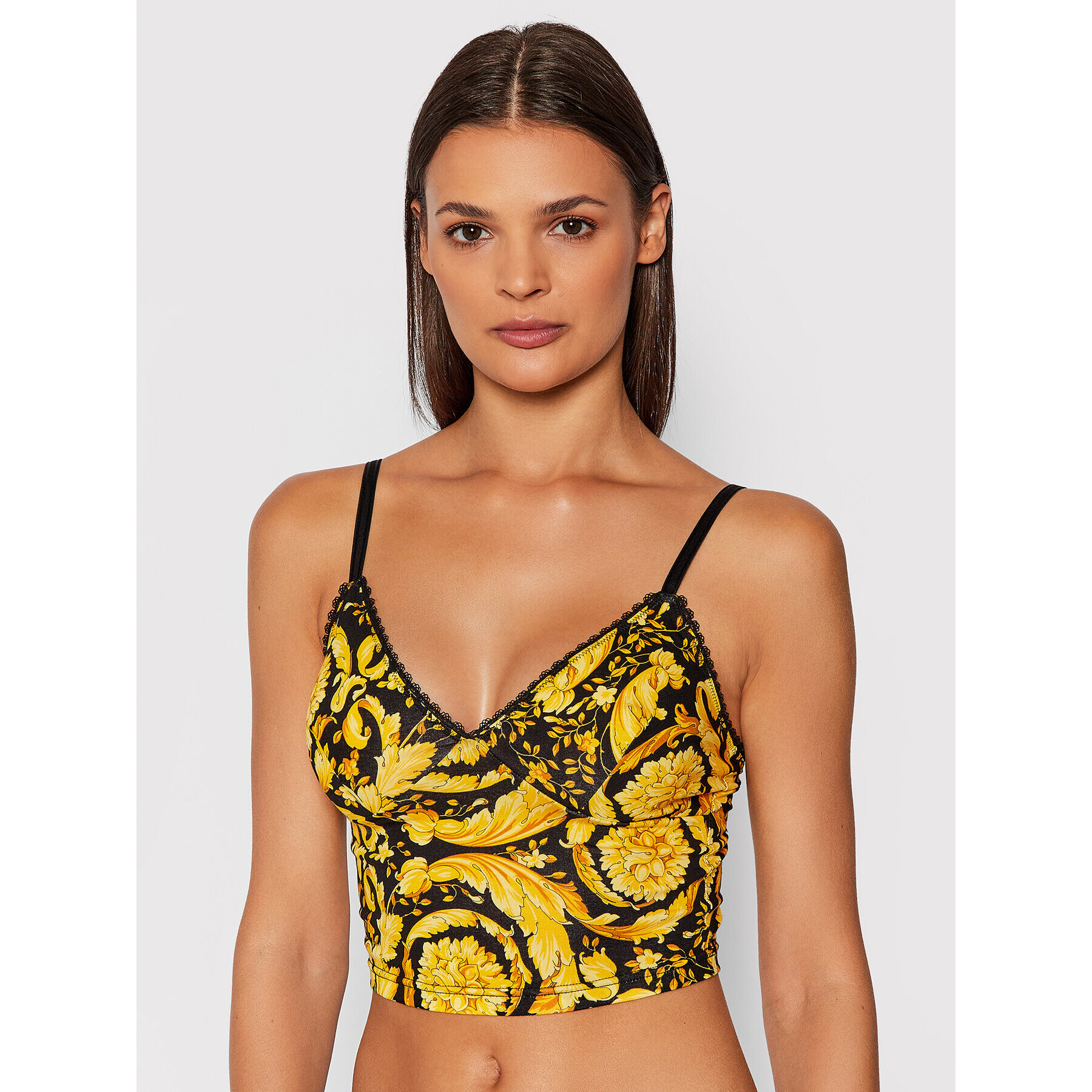 Versace Сутиен бралет Barocco 1001390 Жълт - Pepit.bg
