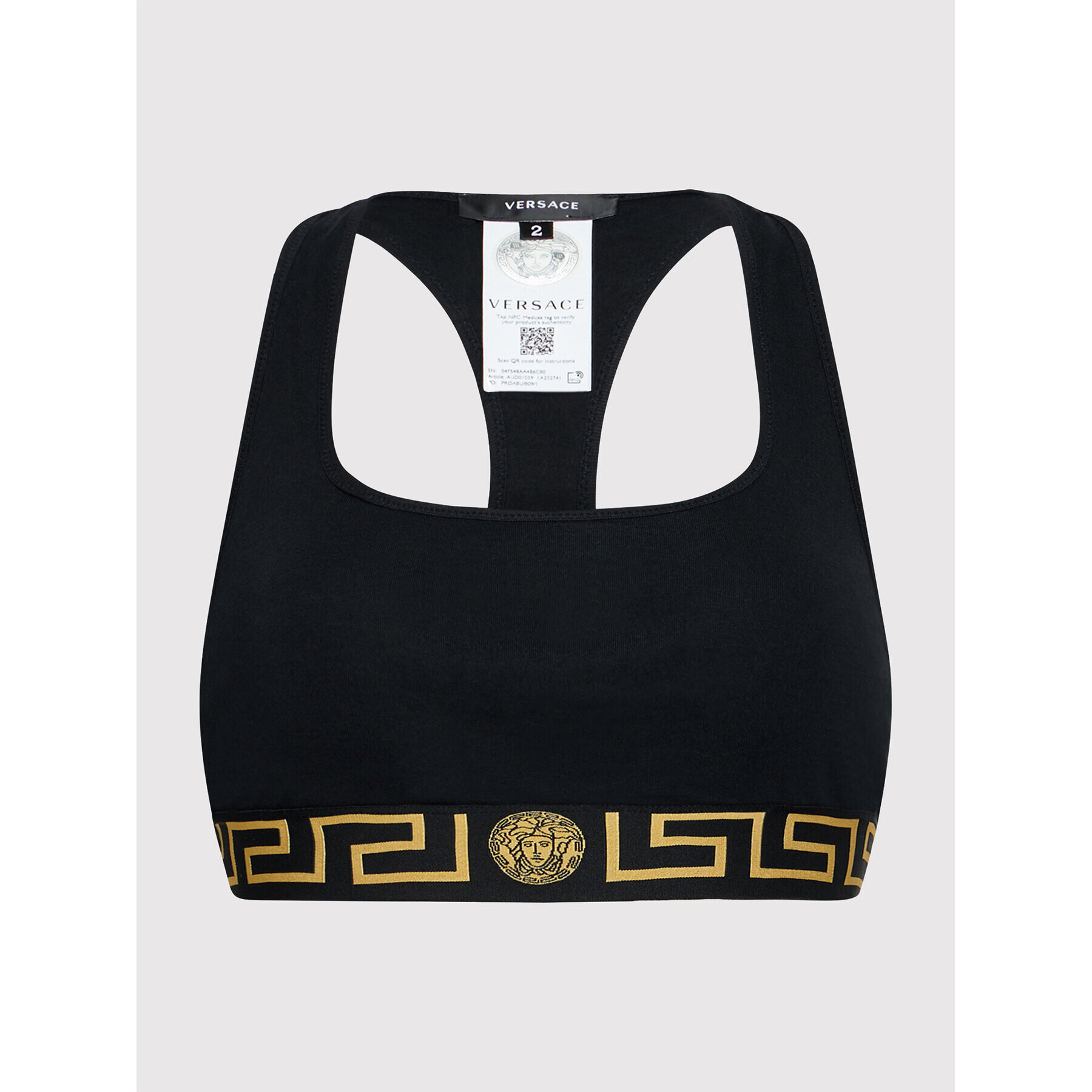Versace Сутиен-топ Donna AUD01039 Черен - Pepit.bg