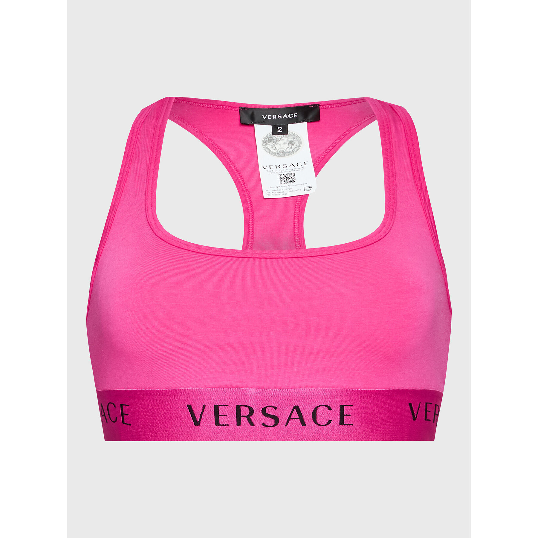 Versace Сутиен-топ Logo Sports AUD04068 Розов - Pepit.bg