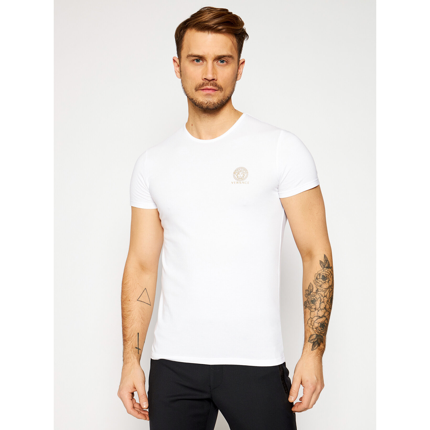 Versace Тишърт Medusa AUU01005 Бял Regular Fit - Pepit.bg