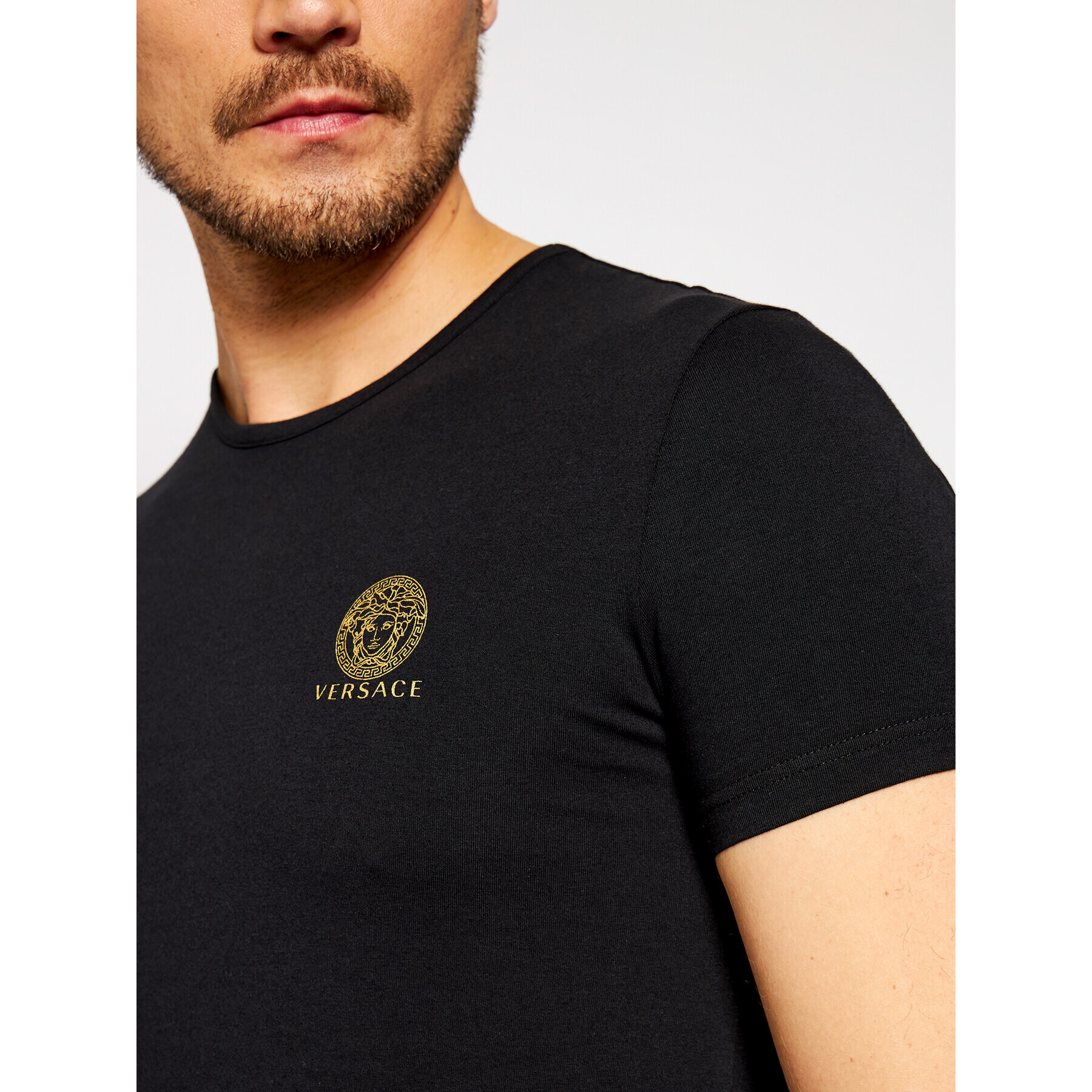 Versace Тишърт Medusa AUU01005 Черен Slim Fit - Pepit.bg