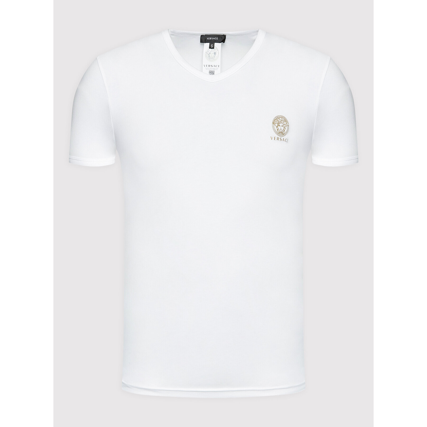 Versace Тишърт Scollo AUU01004 Бял Regular Fit - Pepit.bg