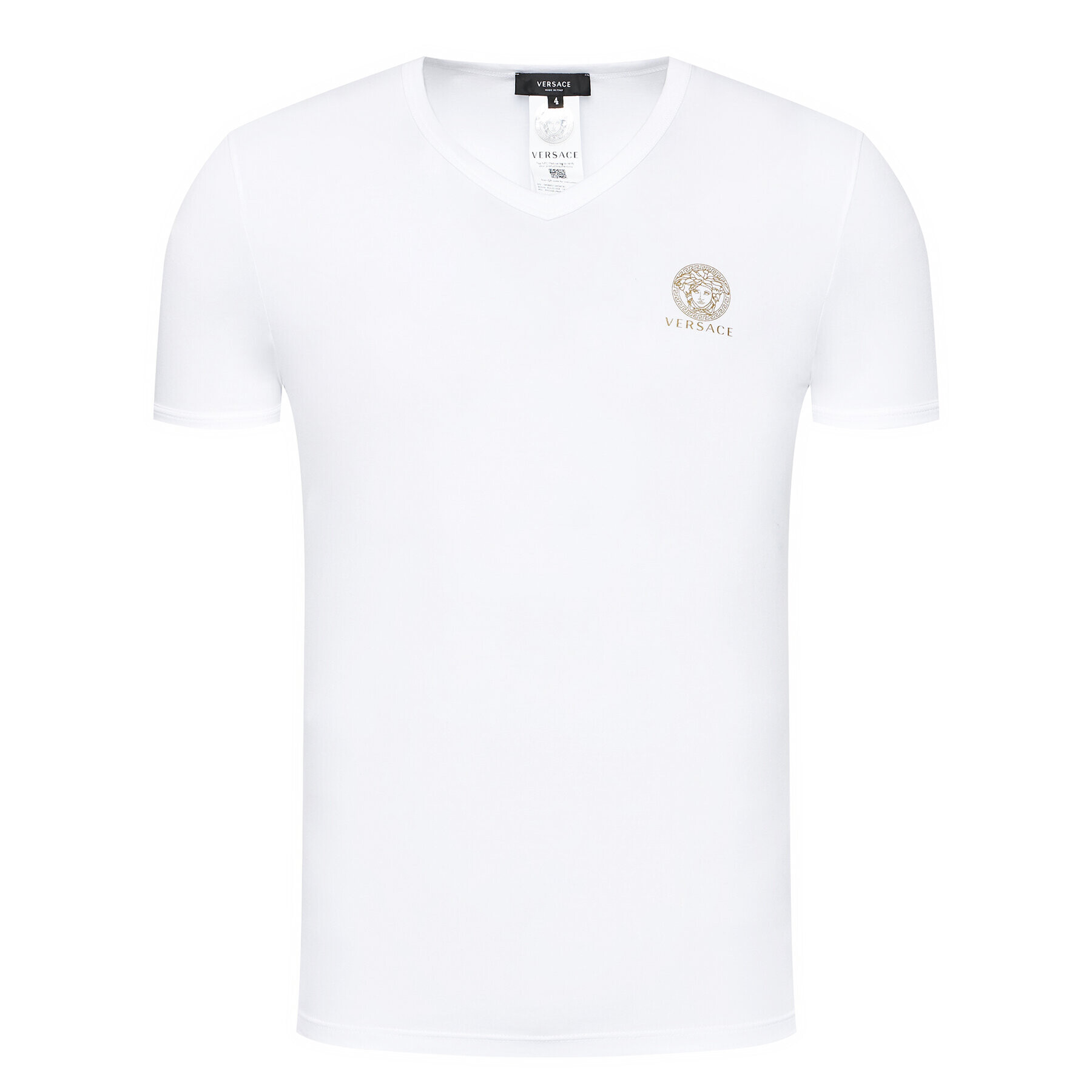 Versace Тишърт Scollo AUU01004 Бял Regular Fit - Pepit.bg