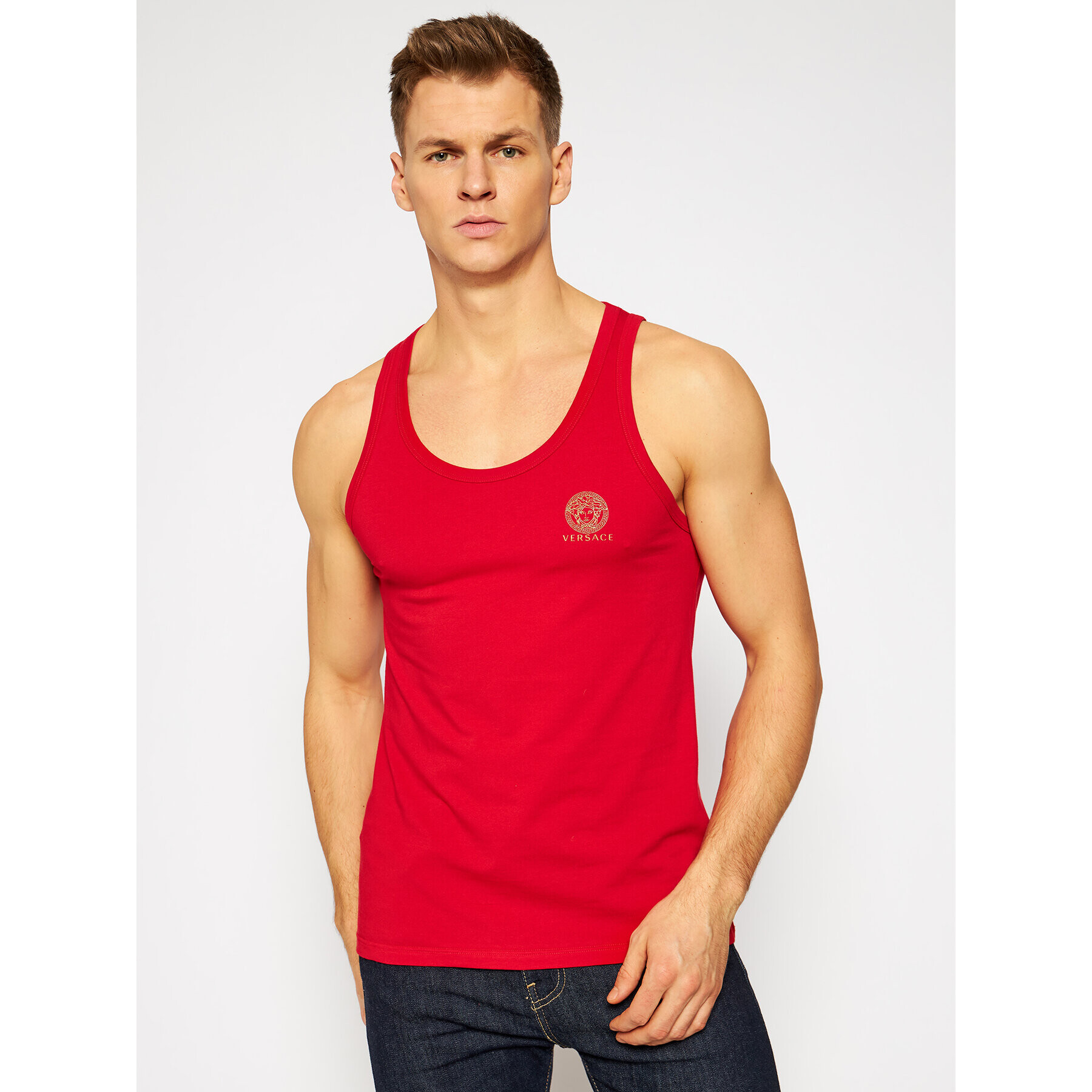 Versace Топ Medusa AUU01012 Червен Regular Fit - Pepit.bg