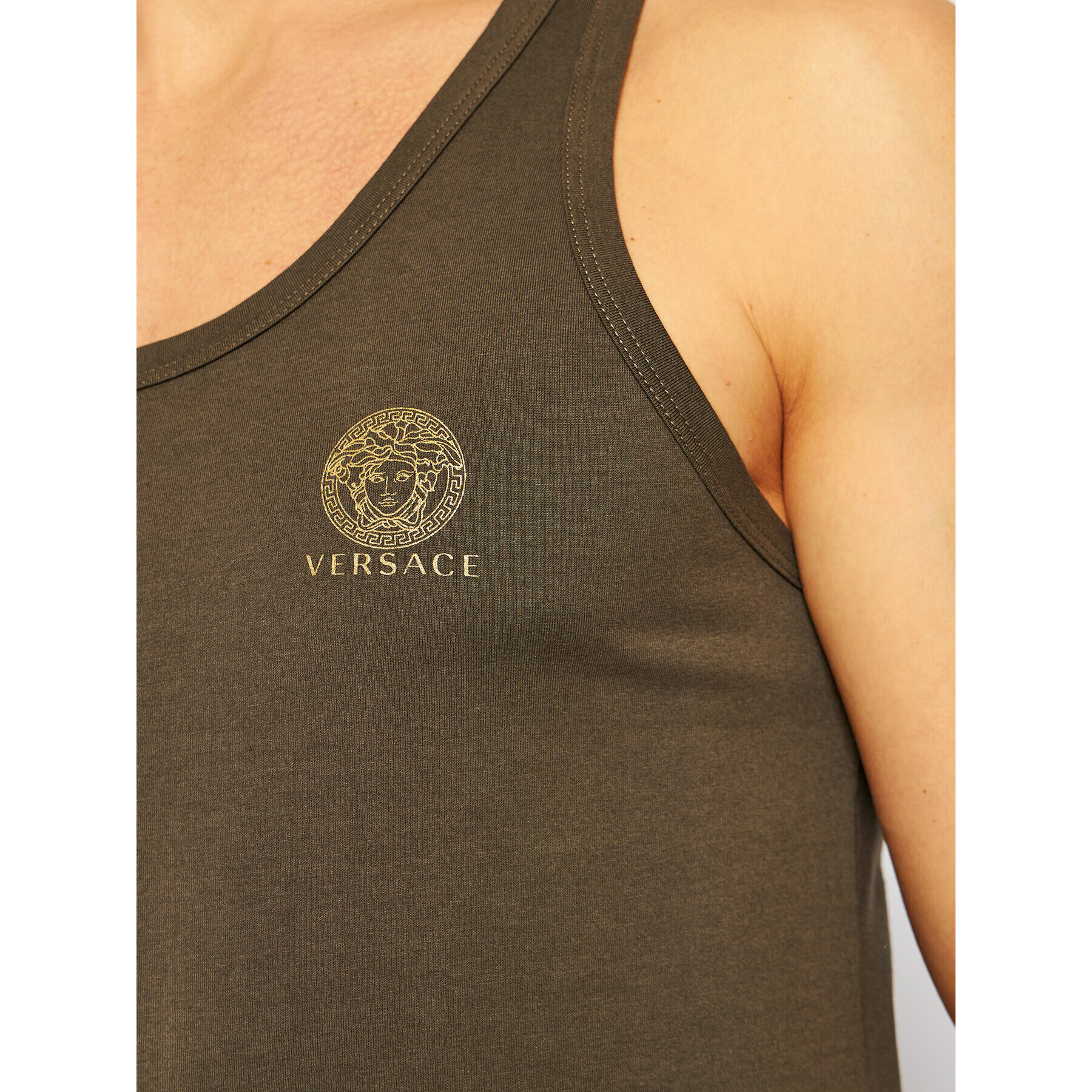 Versace Мъжки топ Medusa AUU01012 Зелен Regular Fit - Pepit.bg