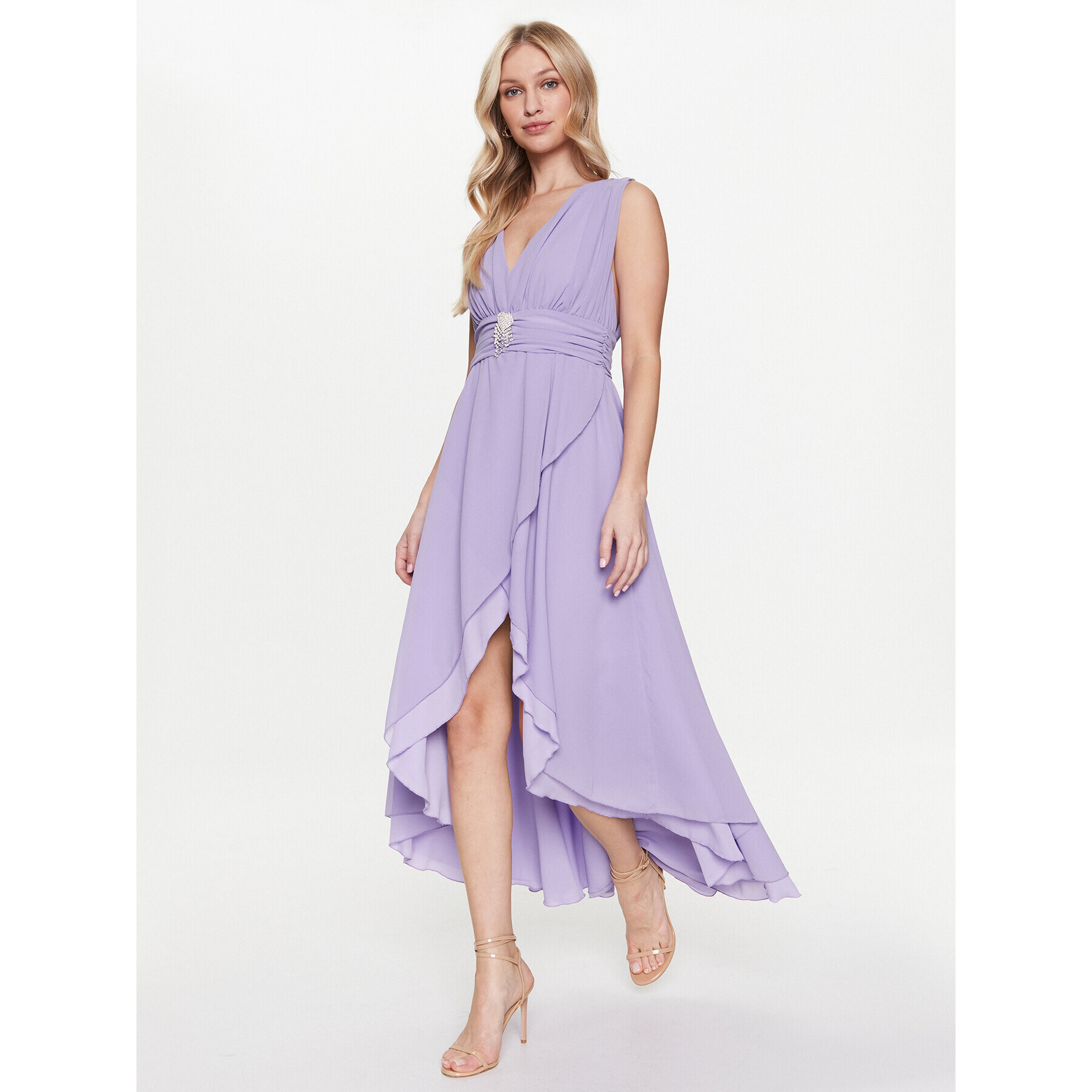ViCOLO Коктейлна рокля TE0064 Виолетов Regular Fit - Pepit.bg