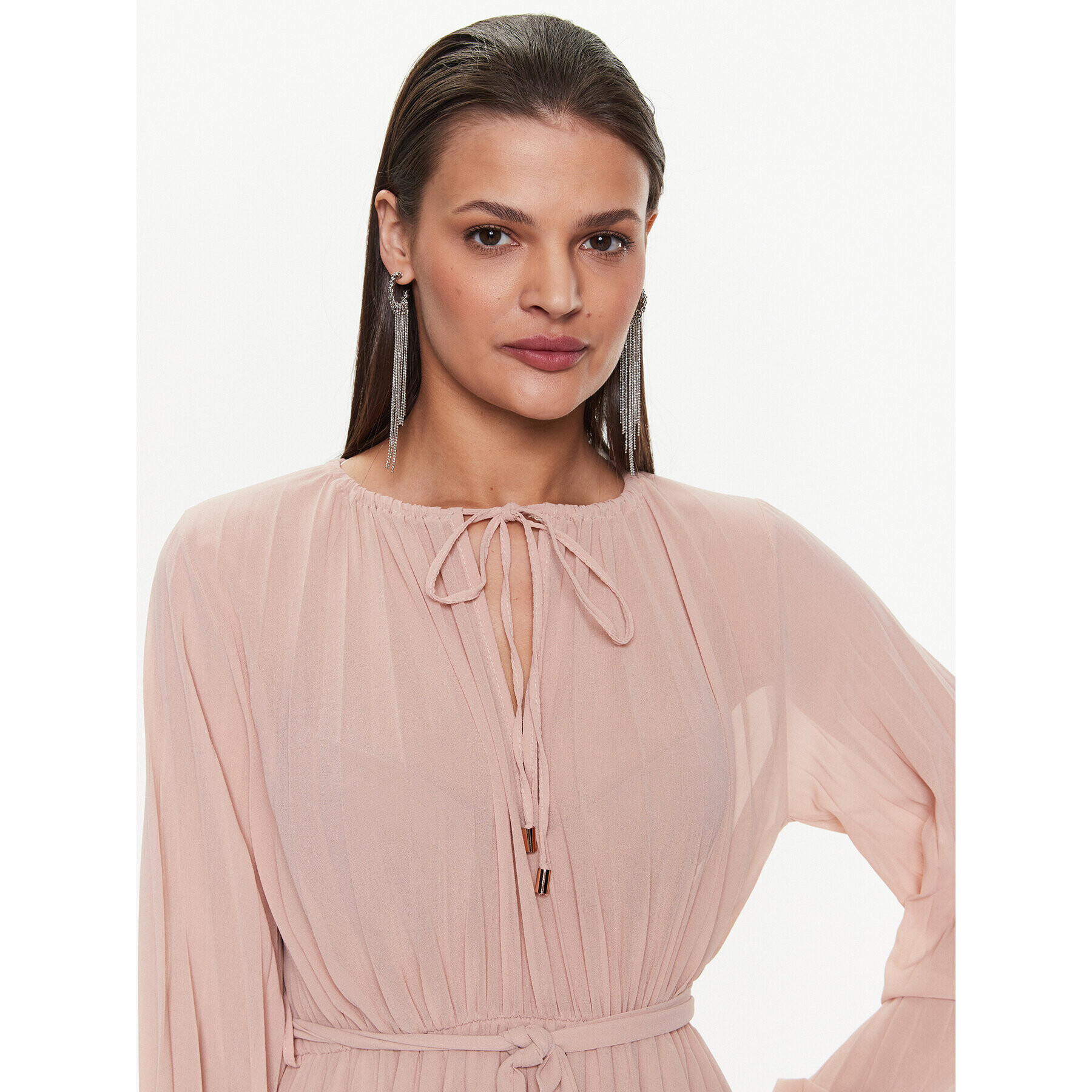 ViCOLO Коктейлна рокля TE0130 Бежов Regular Fit - Pepit.bg