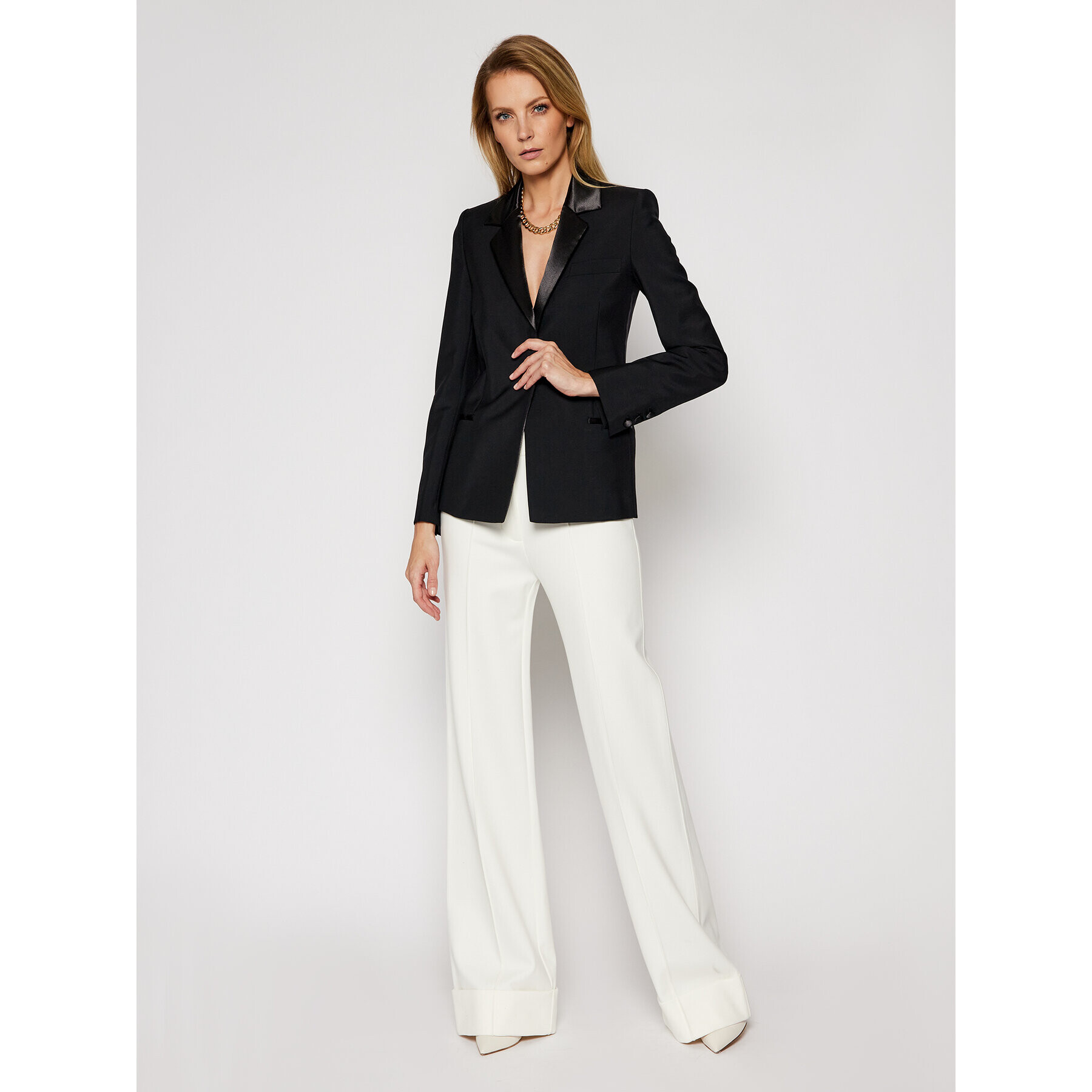 Victoria Victoria Beckham Блейзър Tailoring 2121WJK002186A Черен Slim Fit - Pepit.bg