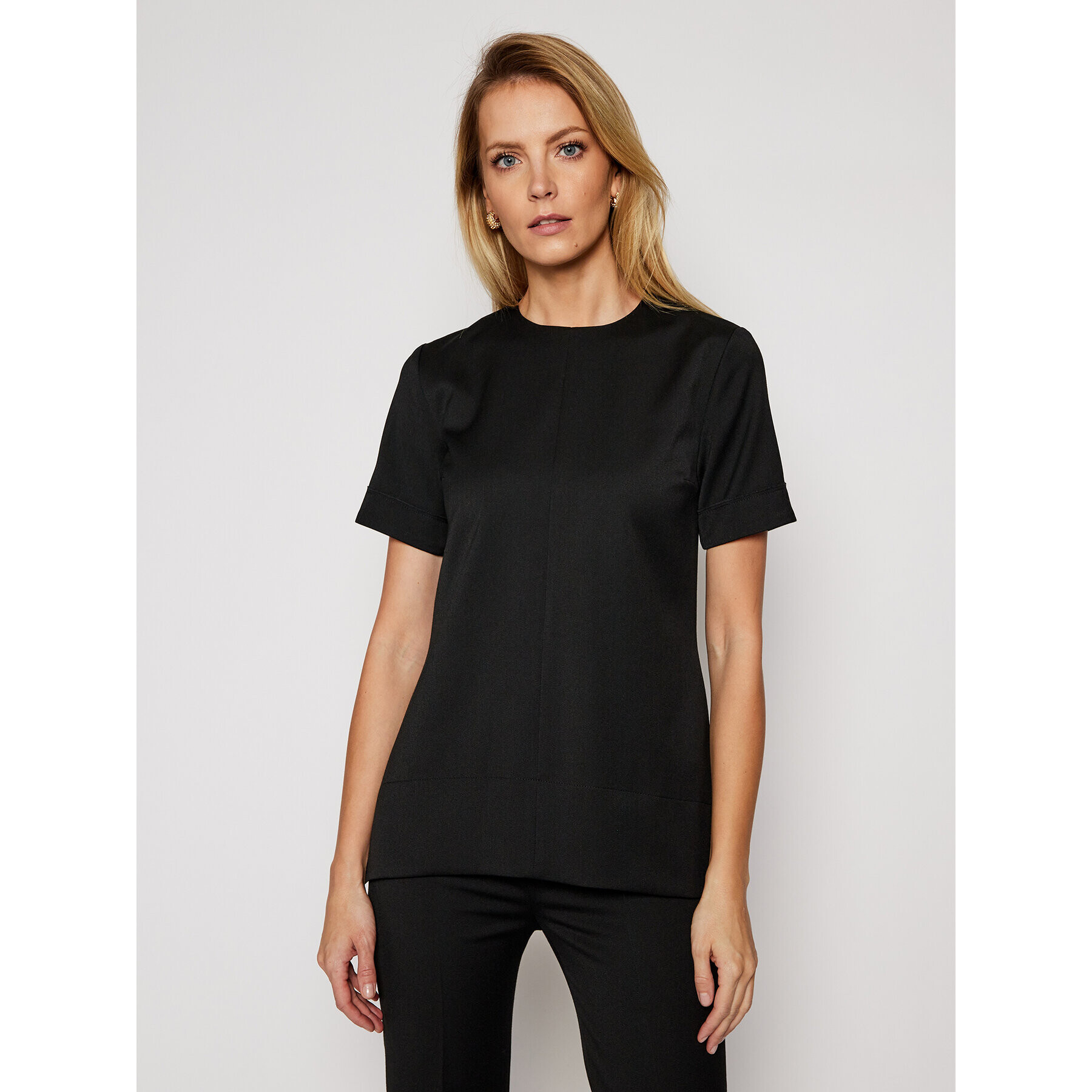 Victoria Victoria Beckham Блуза Lightweight Strech 2121WTP002312A Черен Regular Fit - Pepit.bg