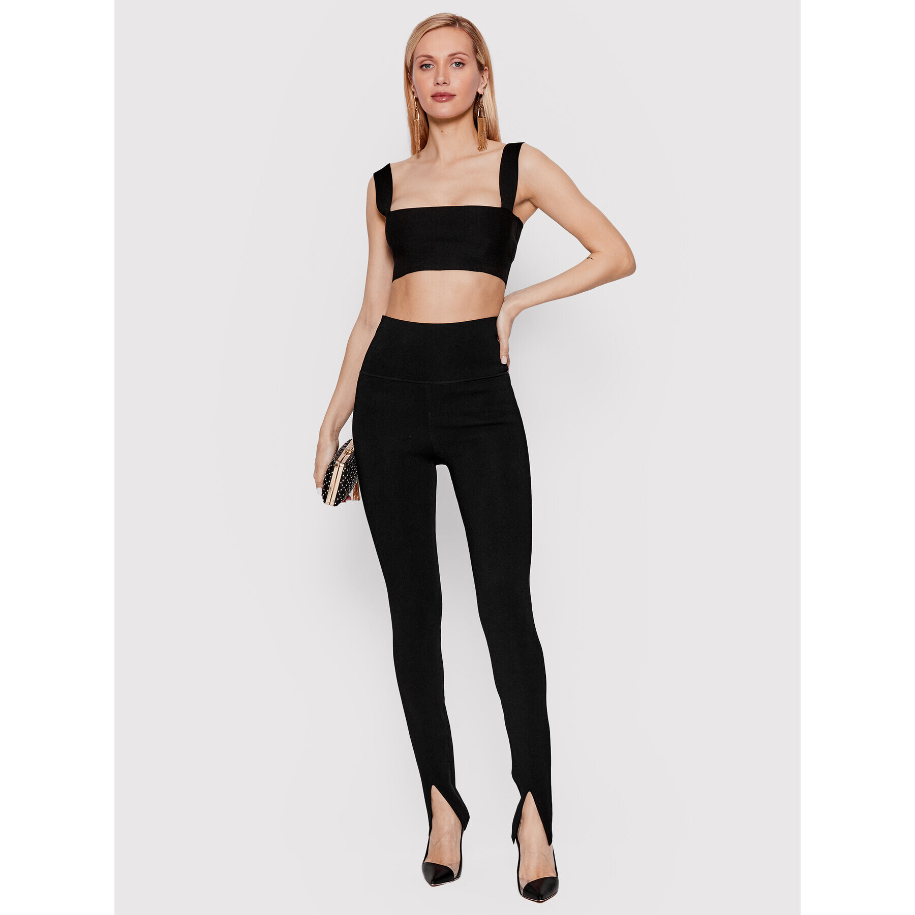 Victoria Victoria Beckham Клин Split 1222KTR003390A Черен Slim Fit - Pepit.bg