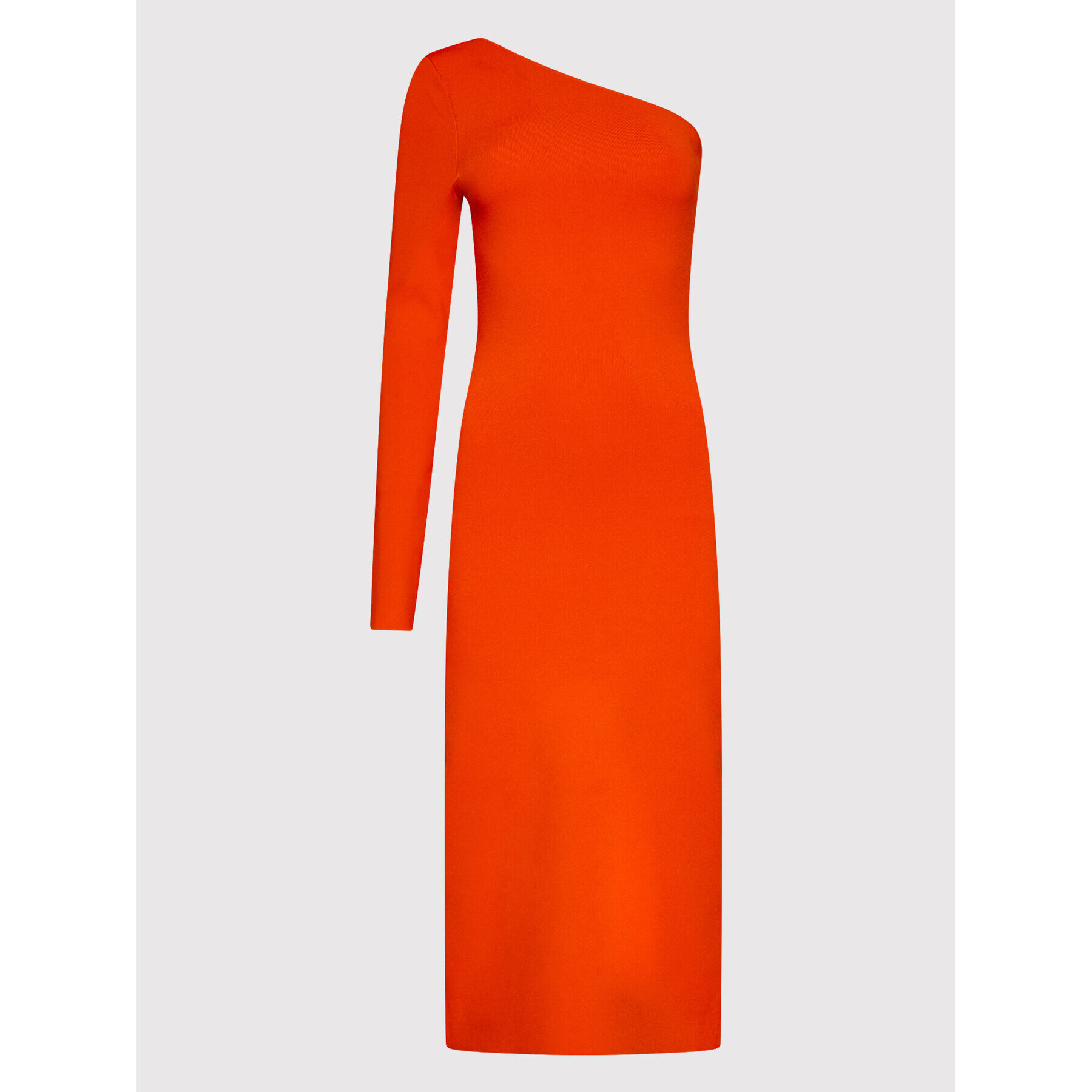 Victoria Victoria Beckham Коктейлна рокля One Shoulder 1222KDR003593A Оранжев Slim Fit - Pepit.bg