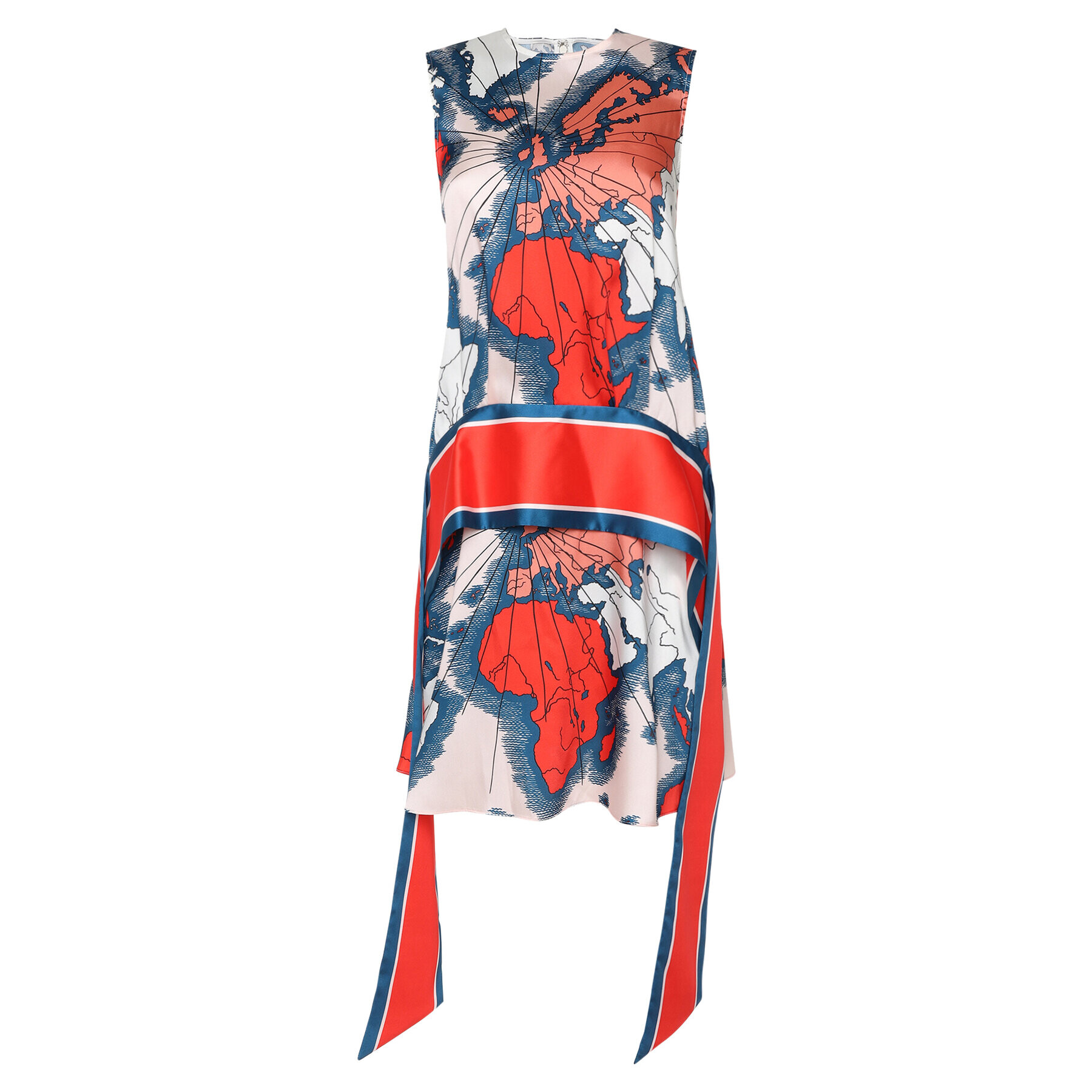 Victoria Victoria Beckham Лятна рокля Printed Heavy Poly 2120WDR000489A Цветен Regular Fit - Pepit.bg