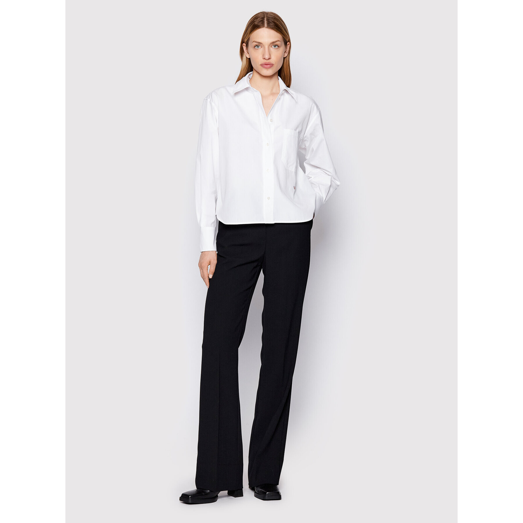 Victoria Victoria Beckham Риза 1322WSH003852A Бял Relaxed Fit - Pepit.bg