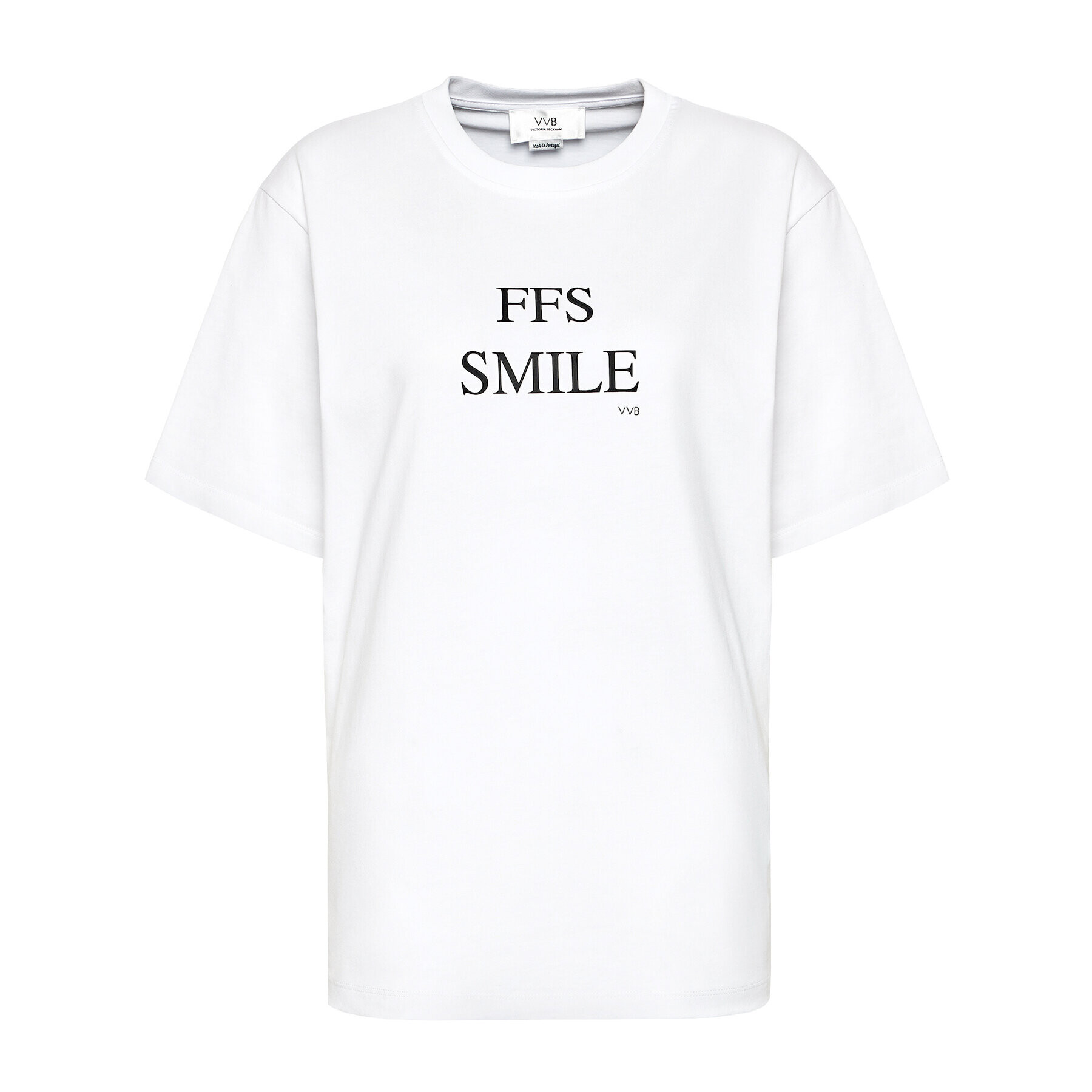 Victoria Victoria Beckham Тишърт Ffs Smile 2221JTS002512A Бял Regular Fit - Pepit.bg