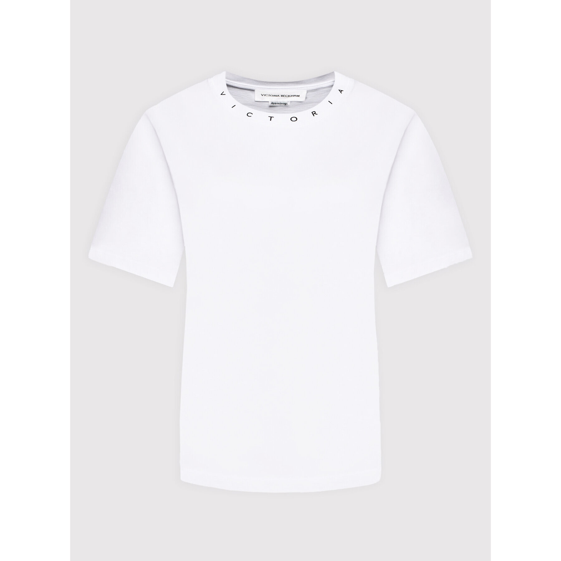 Victoria Victoria Beckham Тишърт Logo 1122JTS003250A Бял Regular Fit - Pepit.bg