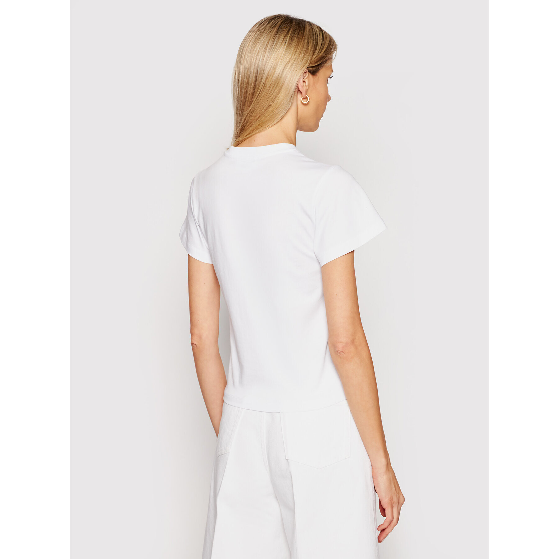 Victoria Victoria Beckham Тишърт Organic Single 2221JTS002507A Бял Regular Fit - Pepit.bg