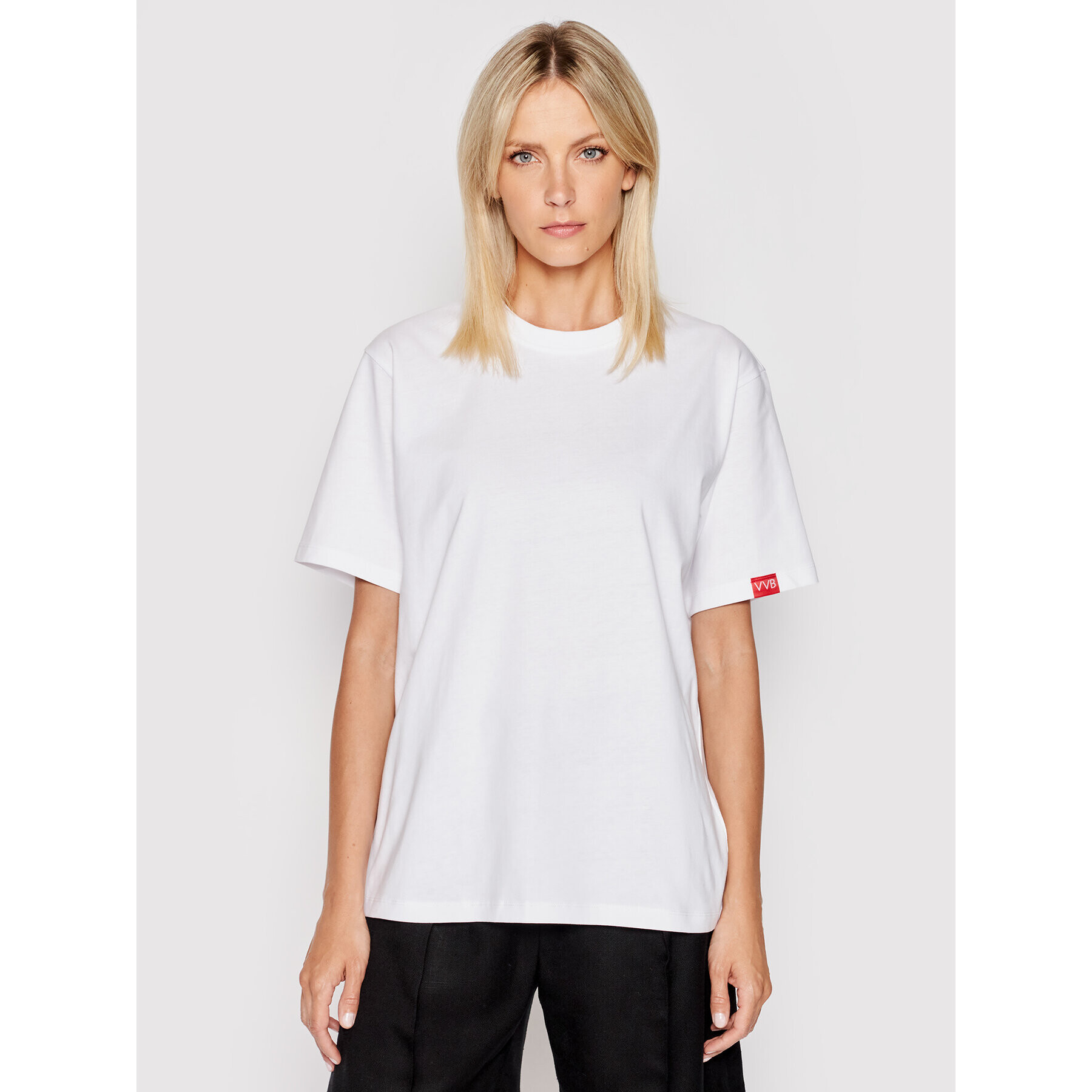 Victoria Victoria Beckham Тишърт Single 2121JTS002393A Бял Regular Fit - Pepit.bg