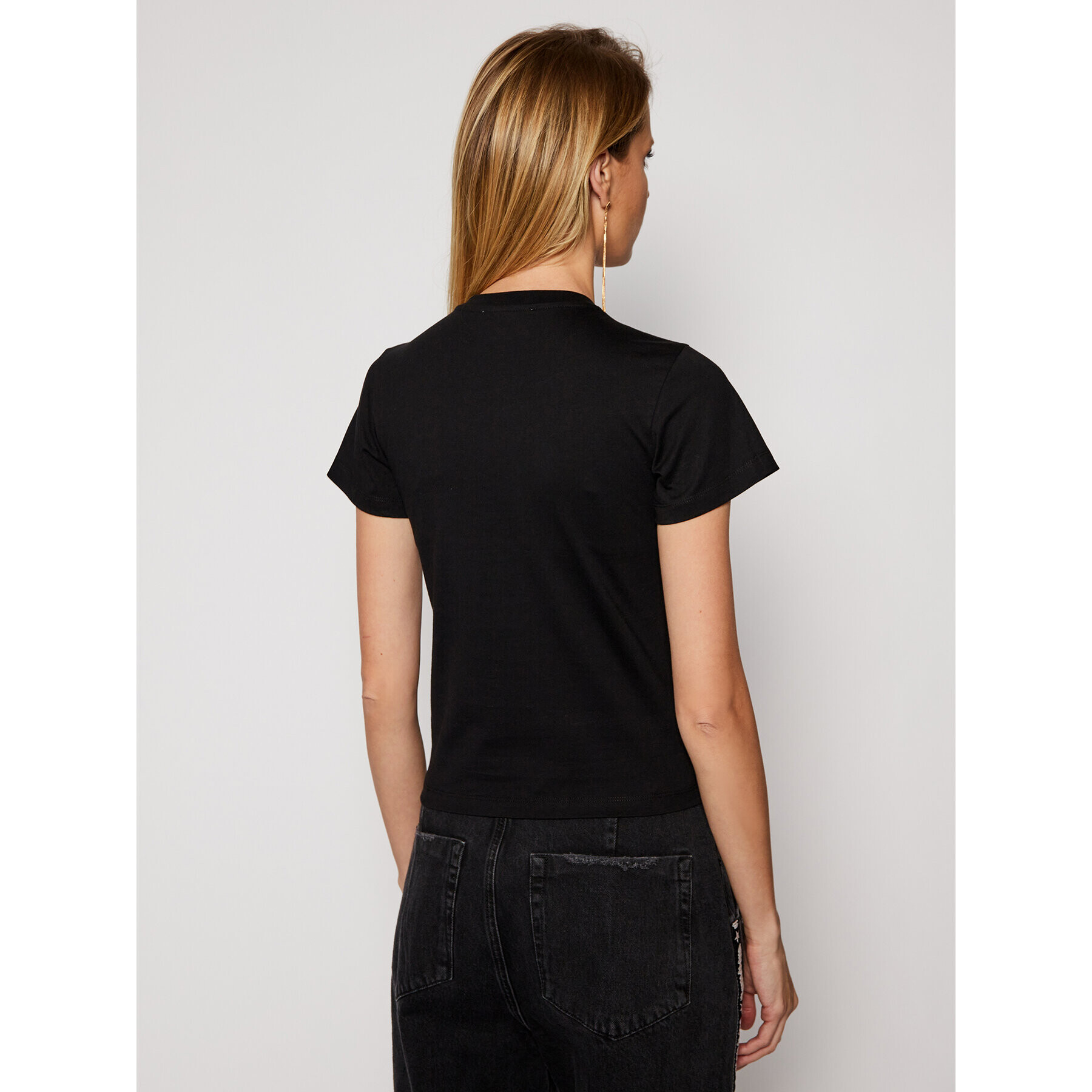 Victoria Victoria Beckham Тишърт Single 2121JTS002433A Черен Regular Fit - Pepit.bg