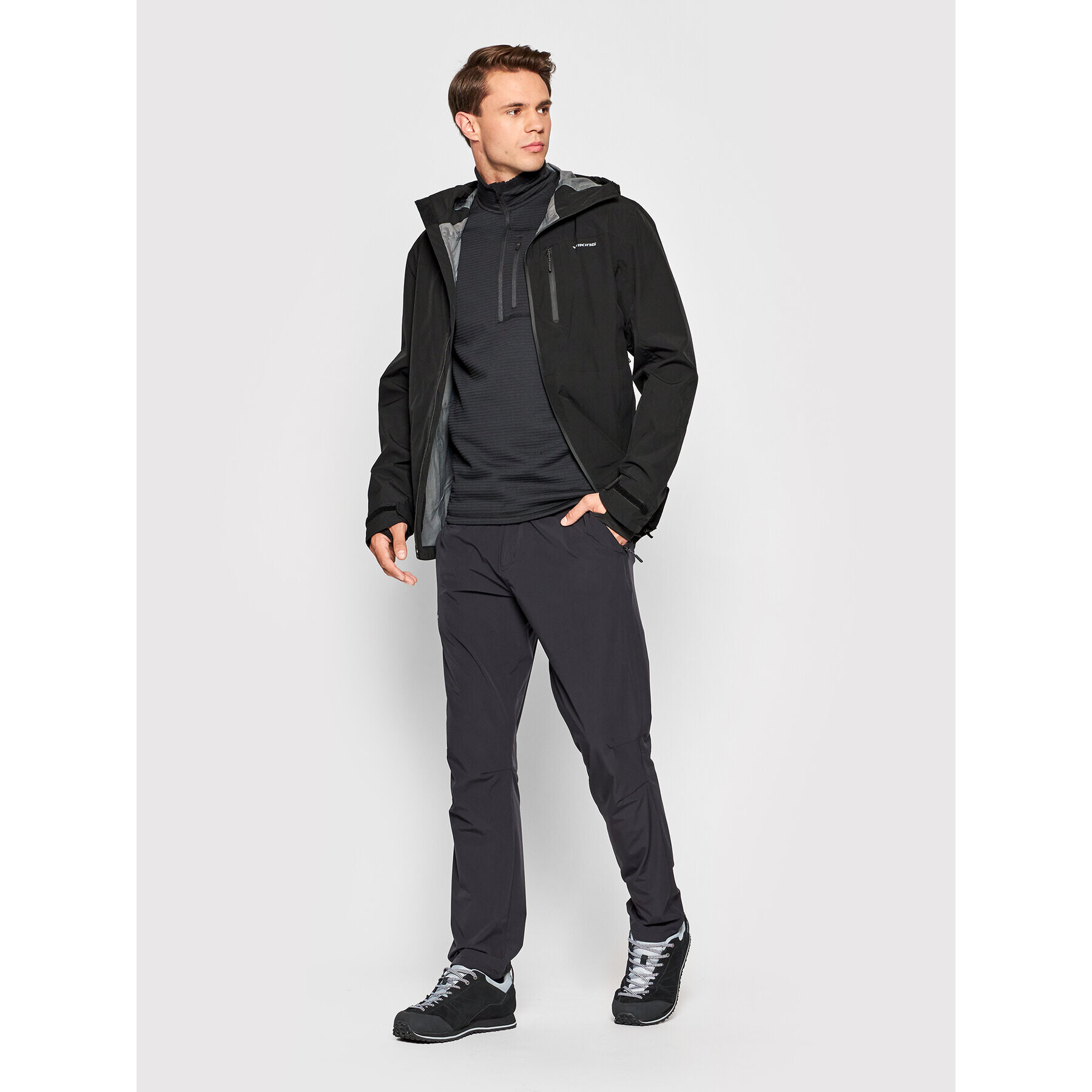 Viking Преходно яке Treck Pro 700/23/905 Черен Regular Fit - Pepit.bg