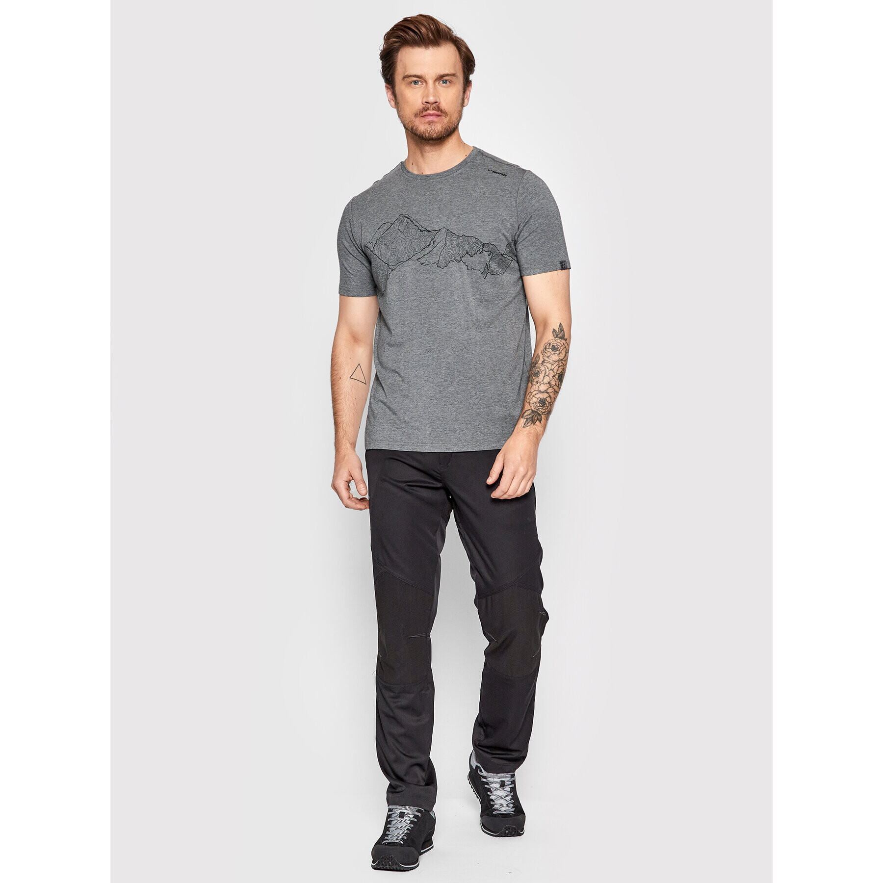 Viking Тишърт Llako 500/22/6640 Сив Regular Fit - Pepit.bg