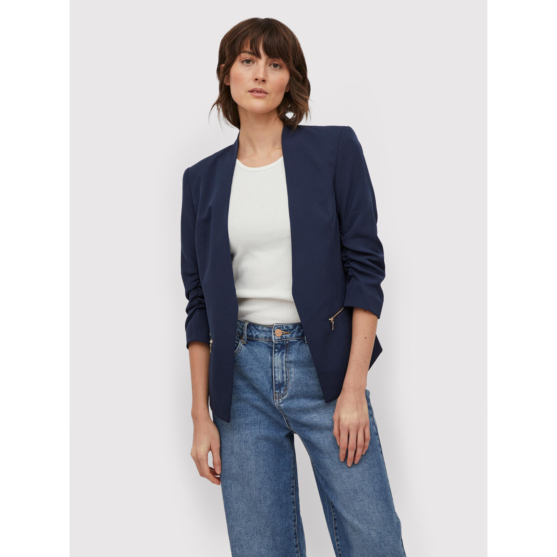 Vila Блейзър Joy 14058873 Тъмносин Regular Fit - Pepit.bg